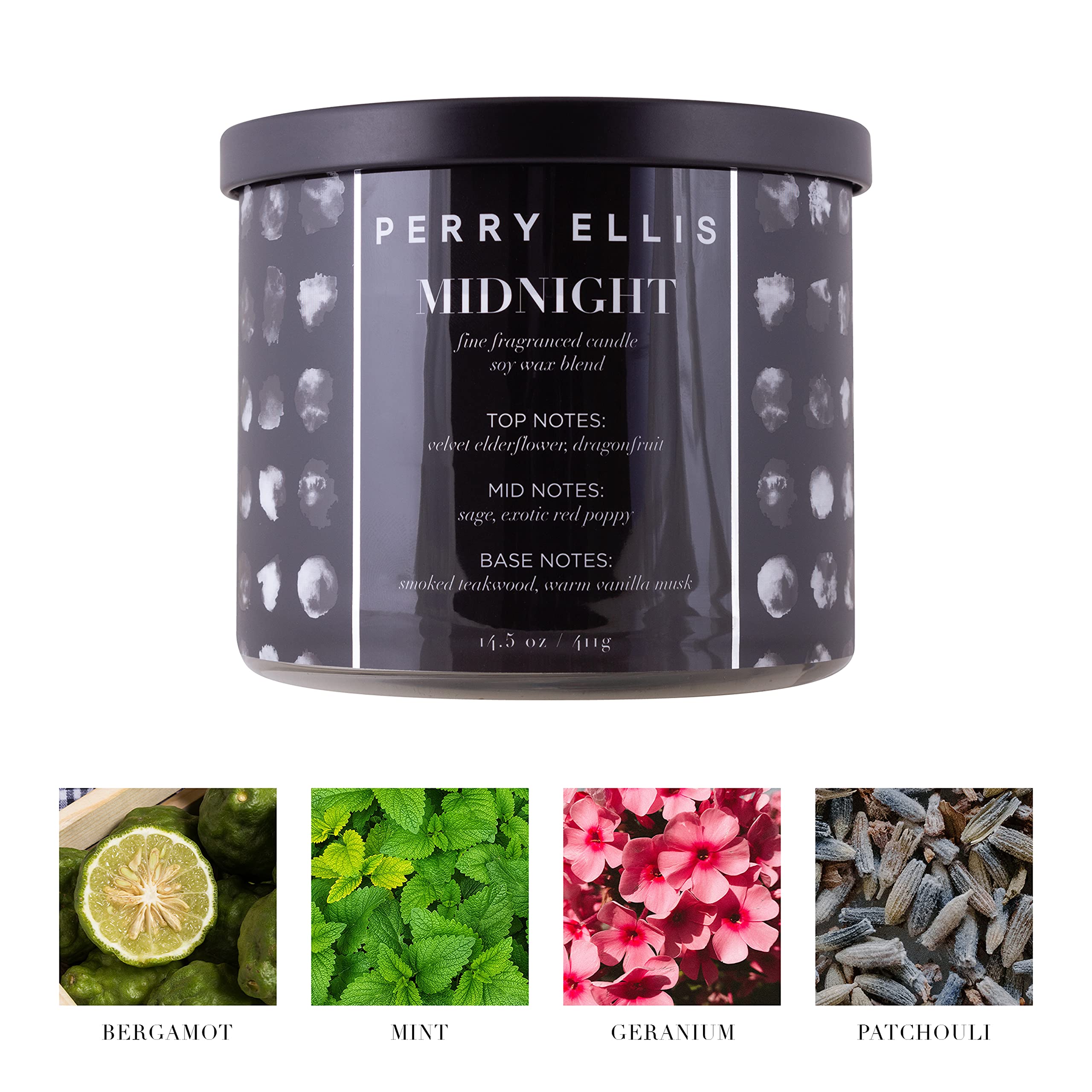 [Candles] Perry Ellis Midnight Candle 14.5 Usa 1pcs Bybox - Thumbnail 2