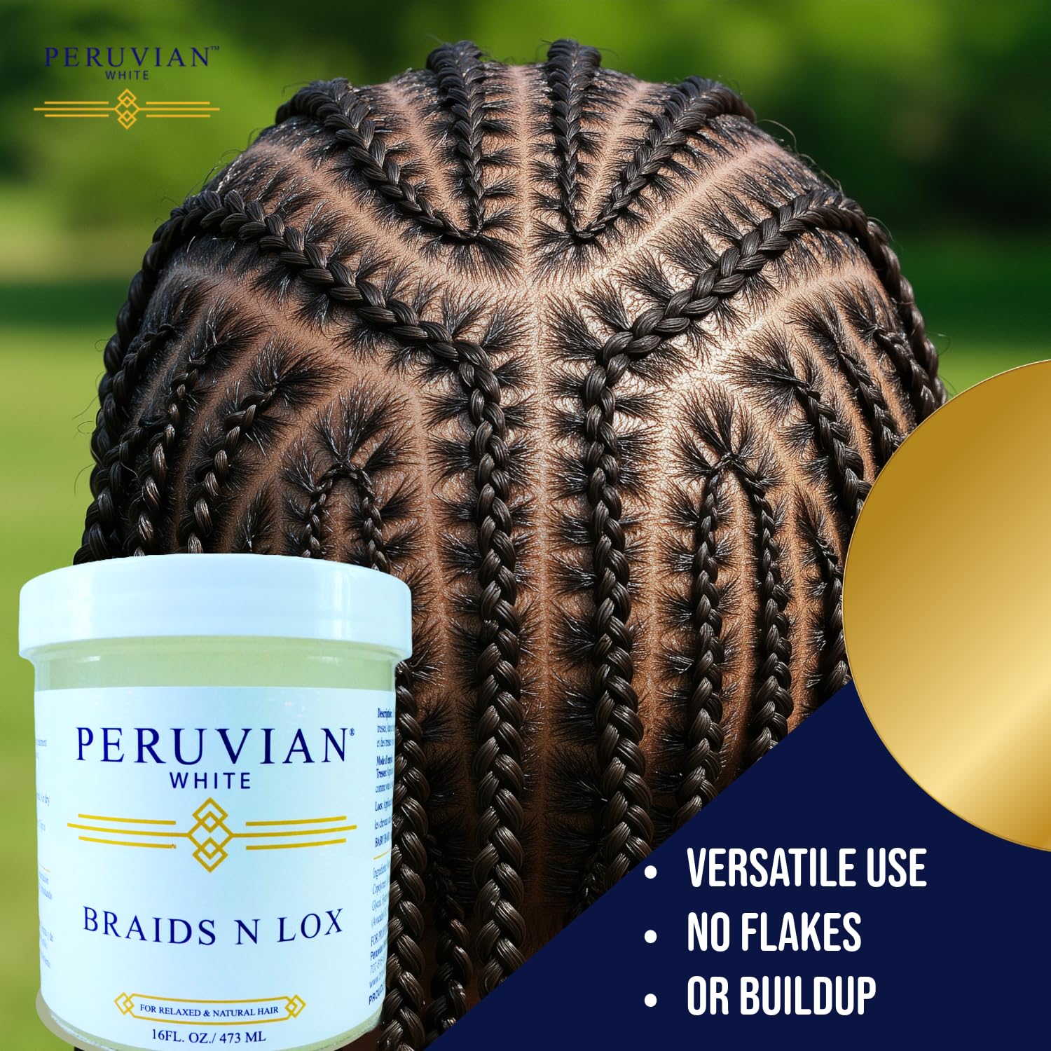 Peruvian White Braids N Lox Braiding Gel 8 oz - Thumbnail 3