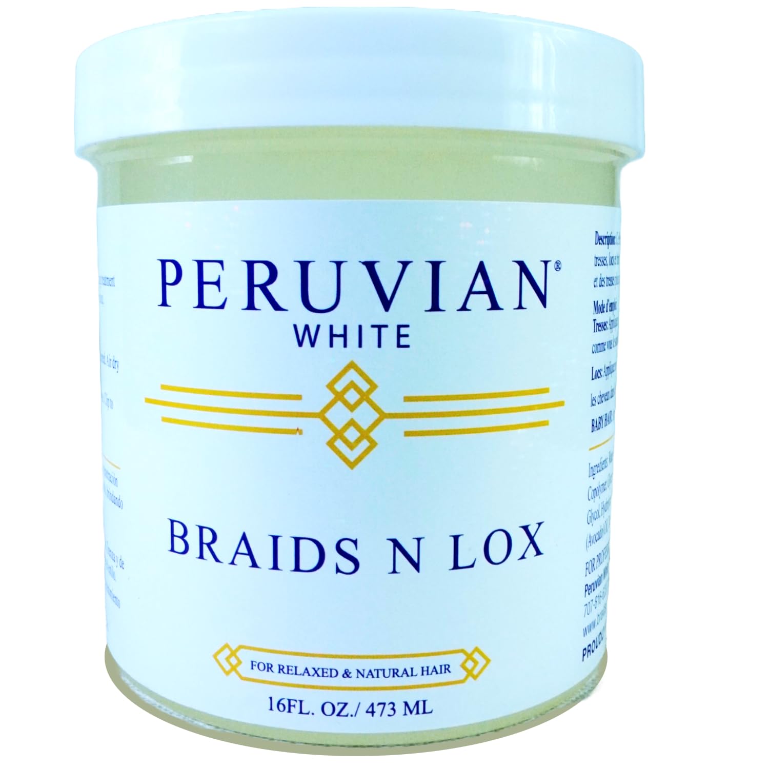 Peruvian White Braids N Lox Braiding Gel 8 oz