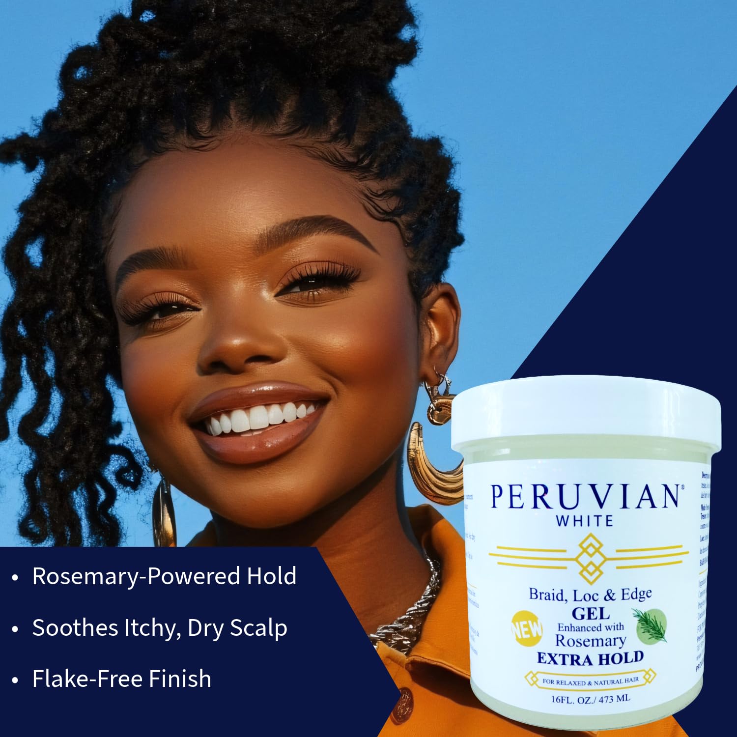 Peruvian White Braid Loc and Edge Gel Extra Hold for Relaxed Natural Hair . 16 - Thumbnail 2