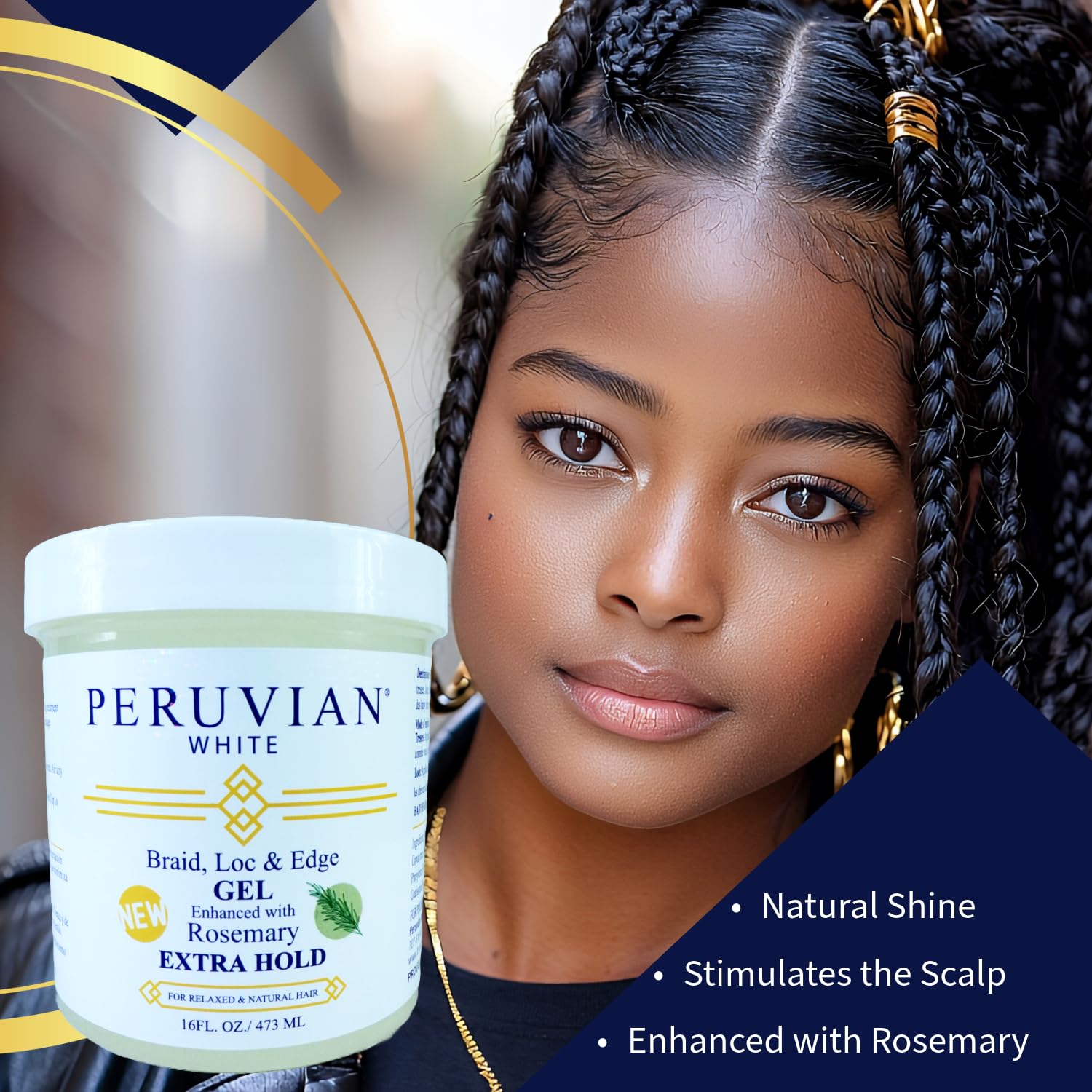 Peruvian White Braid Loc and Edge Gel Extra Hold for Relaxed Natural Hair . 16 - Thumbnail 3