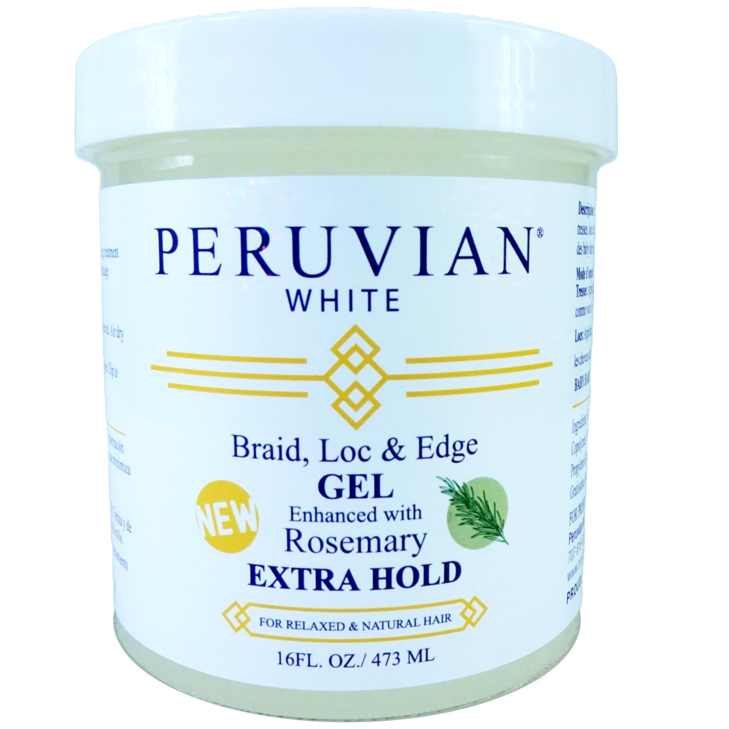 Peruvian White Braid Loc and Edge Gel Extra Hold for Relaxed Natural Hair . 16