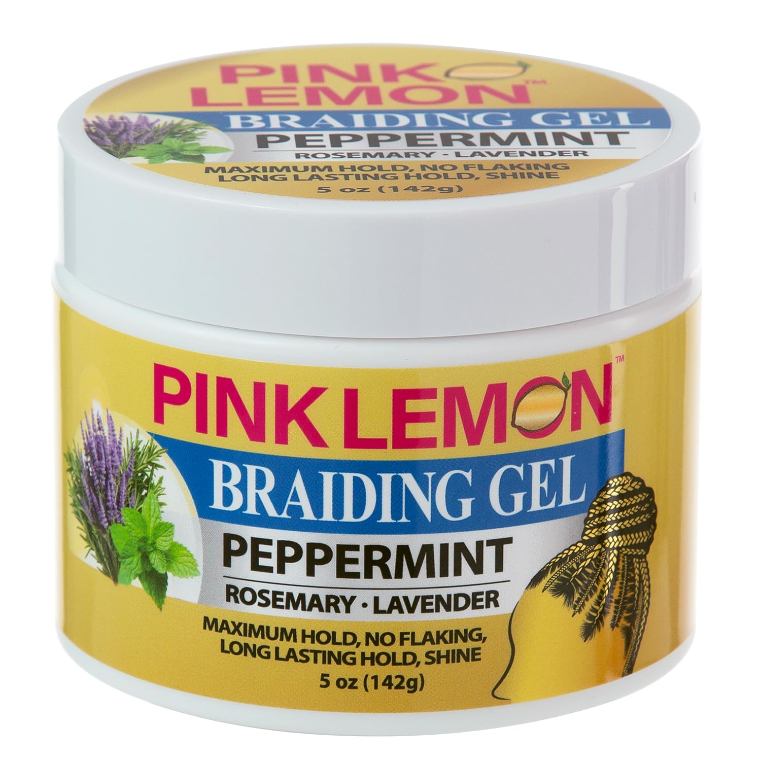 Pink Lemon Braiding Gel Peppermint Maximum Hold No Flaking Hold High Shine. for - Thumbnail 3