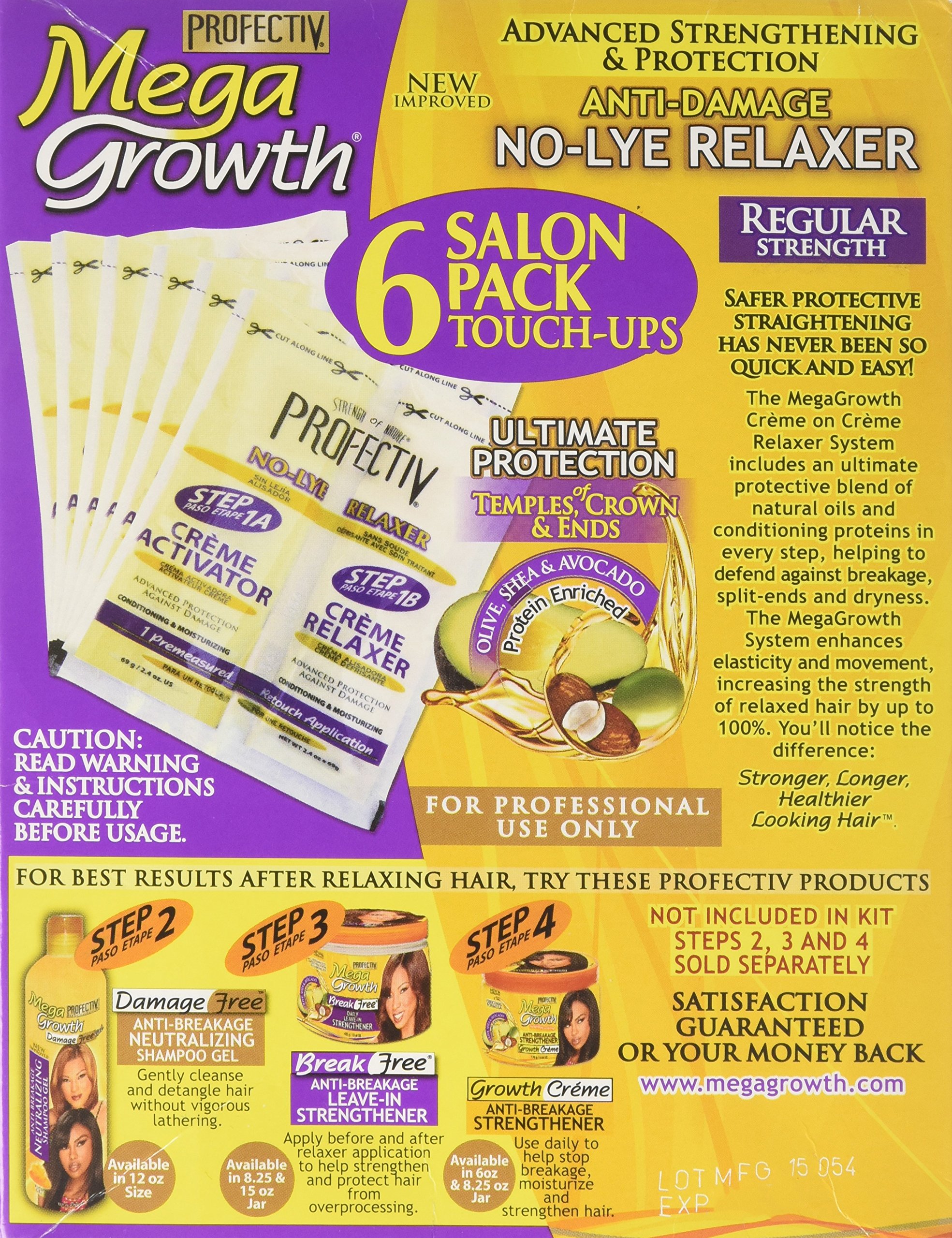 Profectiv Mega Growth No Lye Relaxer Kit Regular Hair Care - Thumbnail 3