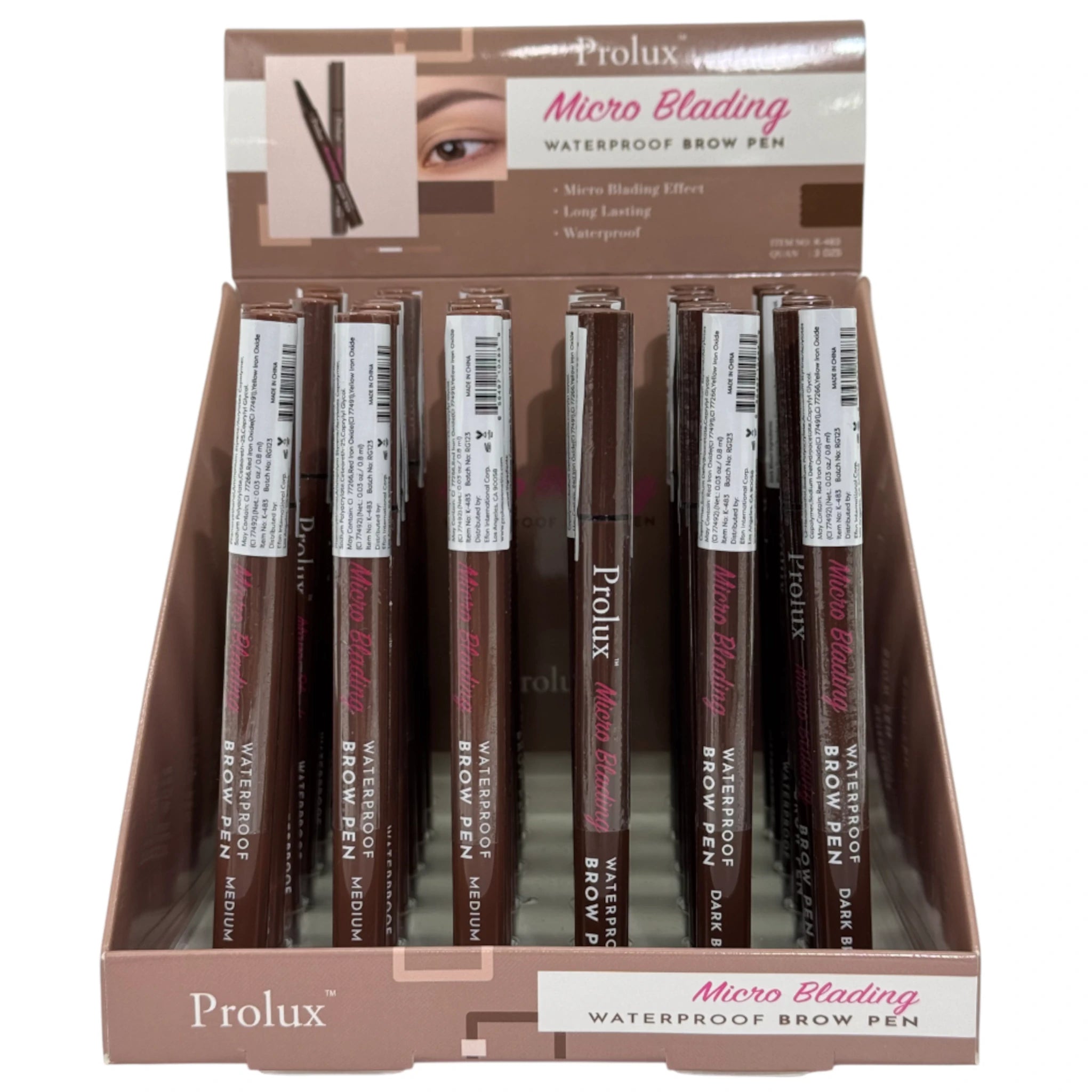 (36-pack) Prolux Micro Blading Waterproof Brow Pen