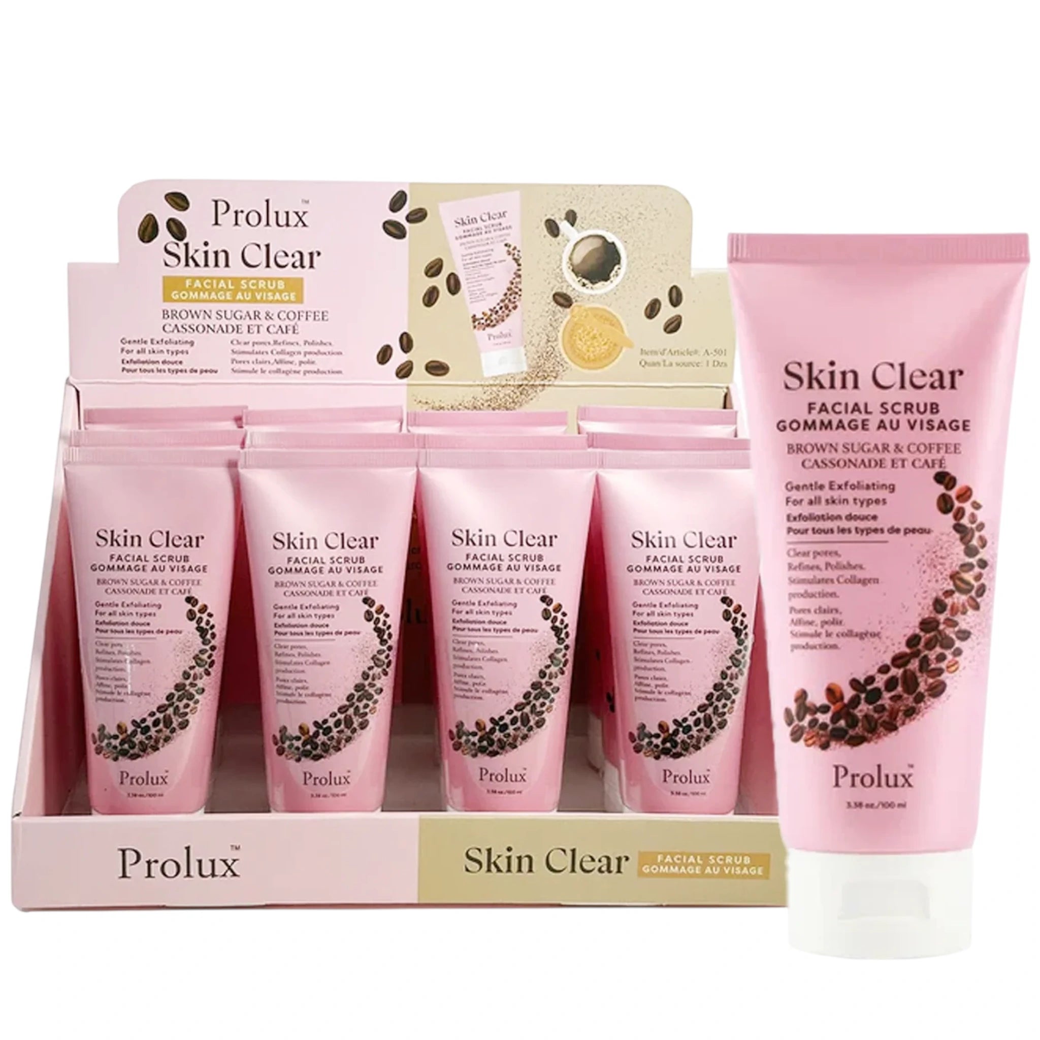 (12-pack) Prolux Skin Clear Facial Scrub