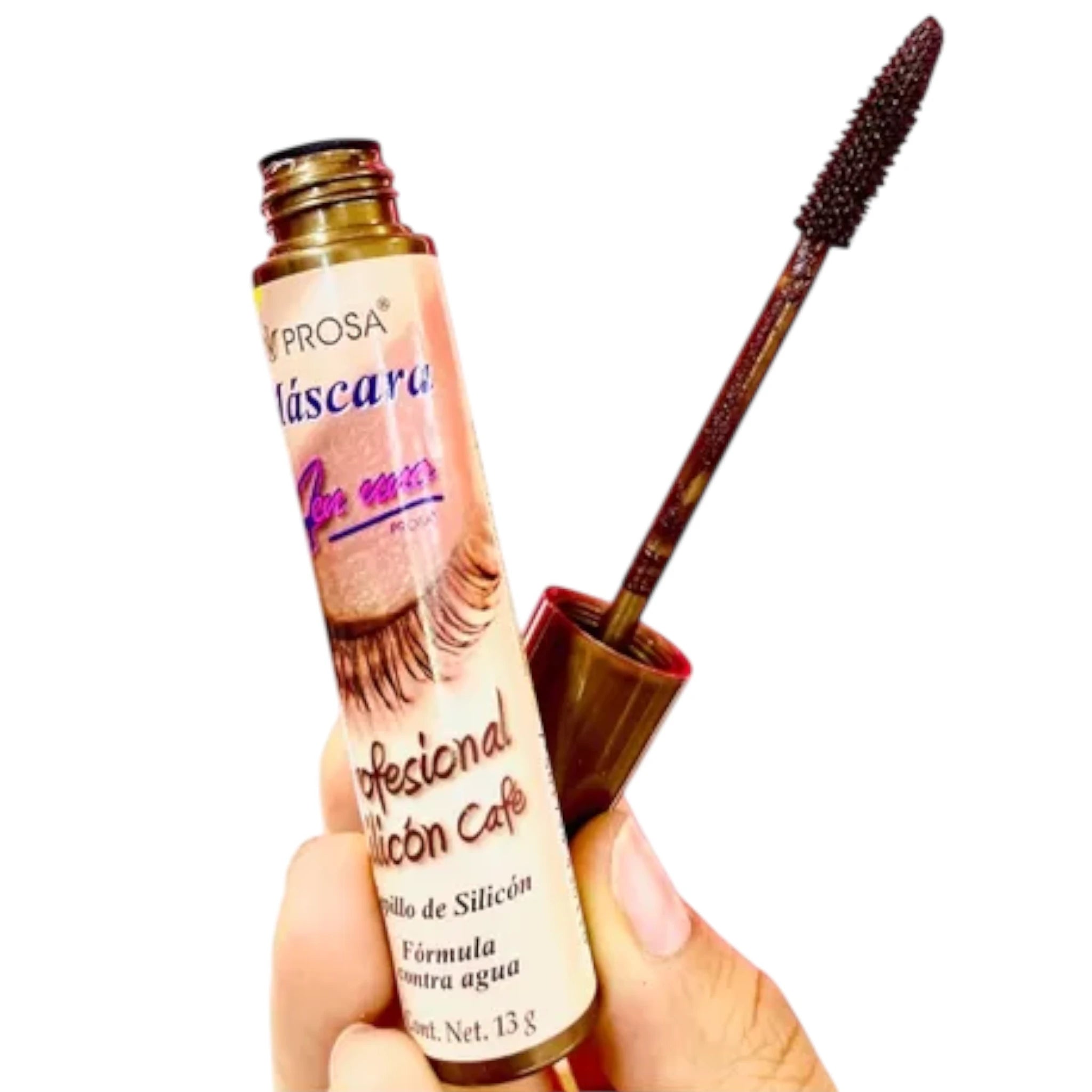 (10-pack) Waterproof Brown Mascara by Prosa (Silicone Brush) - Thumbnail 3