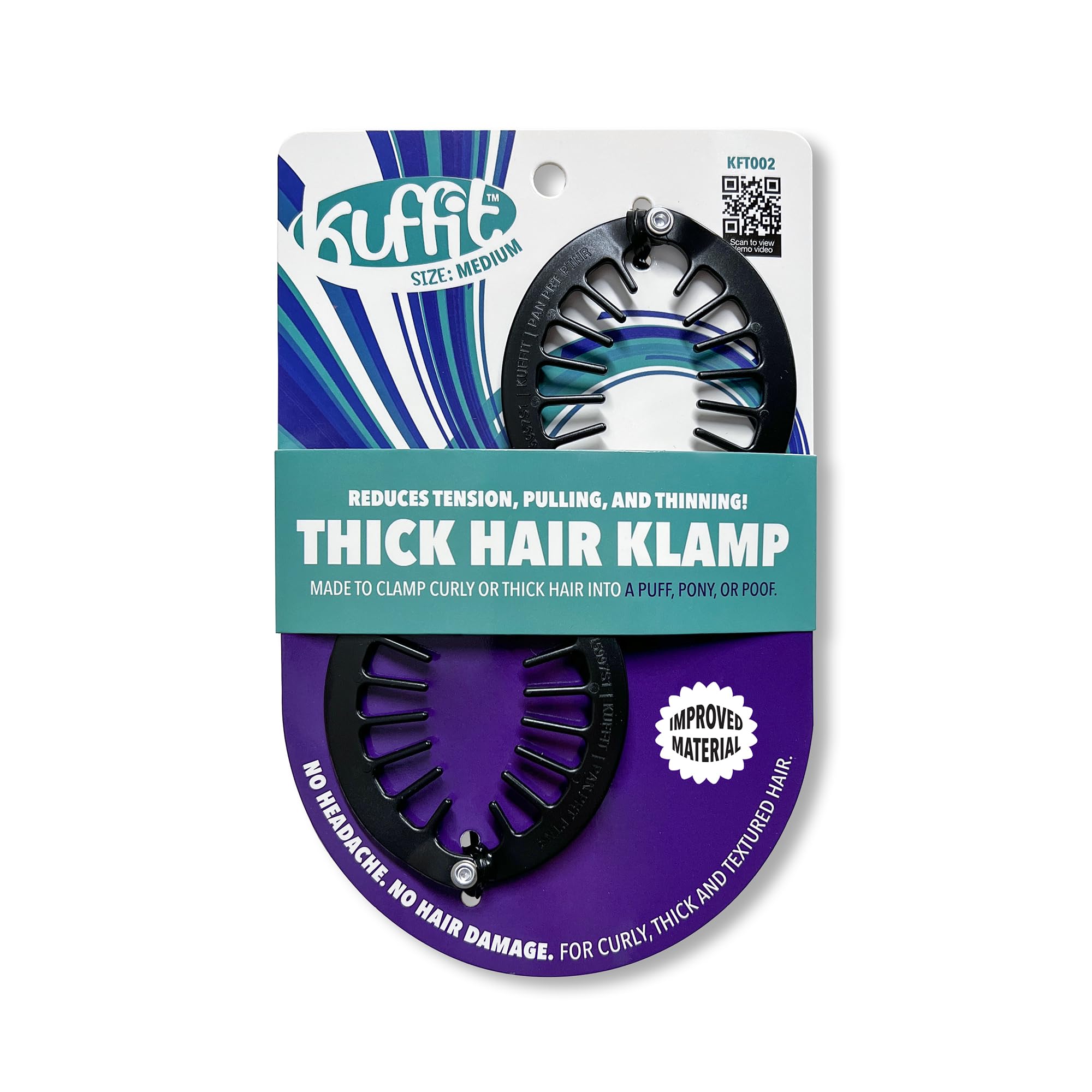 Kuffit™ Thick Hair Klamp Medium Hair Clamp for All Curly and Natural Hair Types - Thumbnail 2