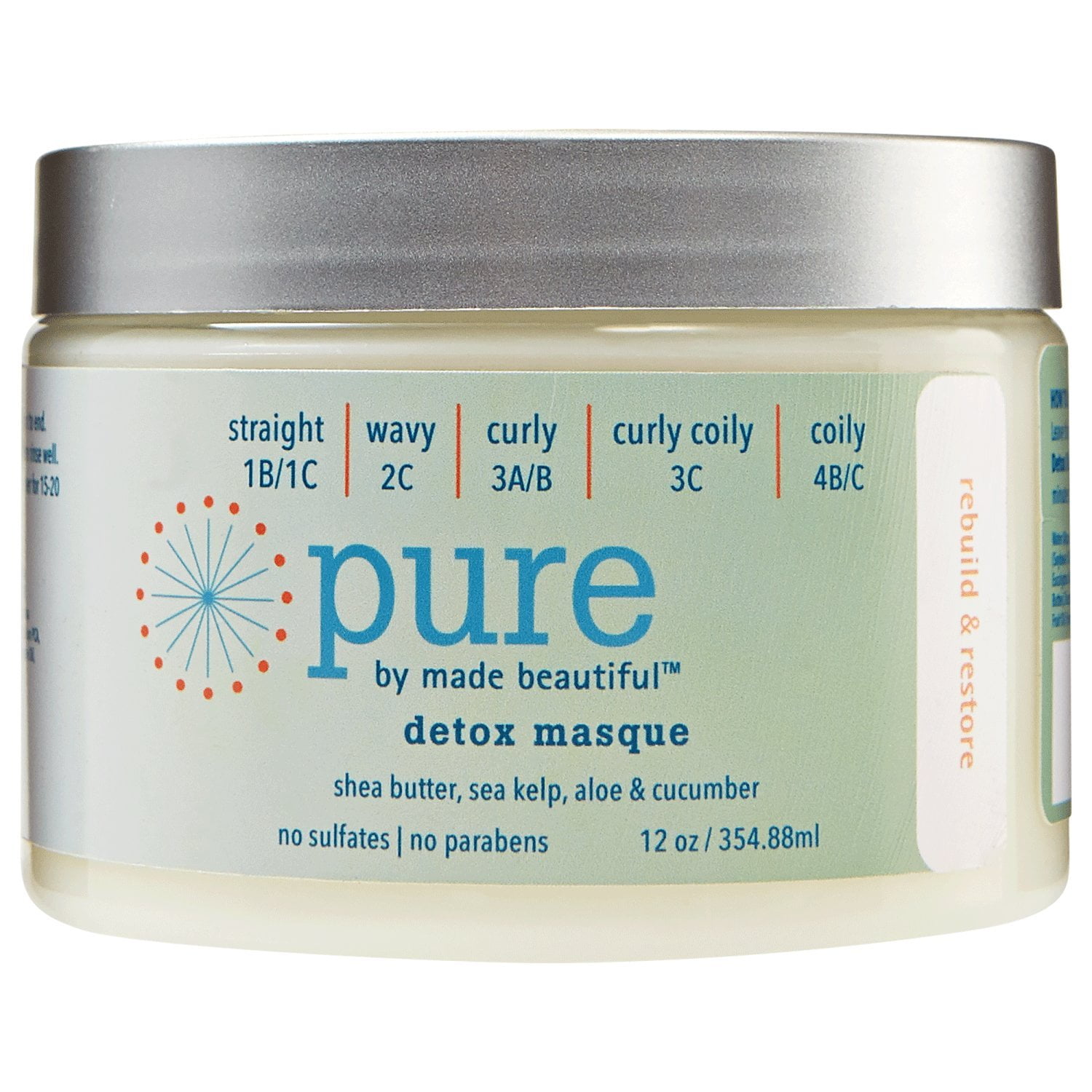 Pure By Made Beautiful Detox Masque 12 oz