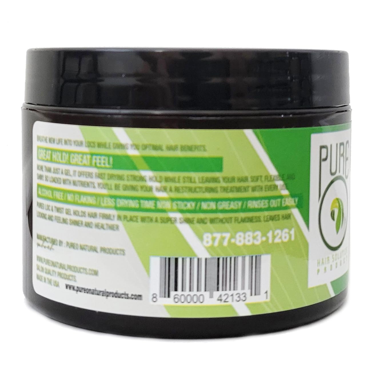 Pure O Hair Solution Product Lock Twist Gel 8 oz - Thumbnail 3