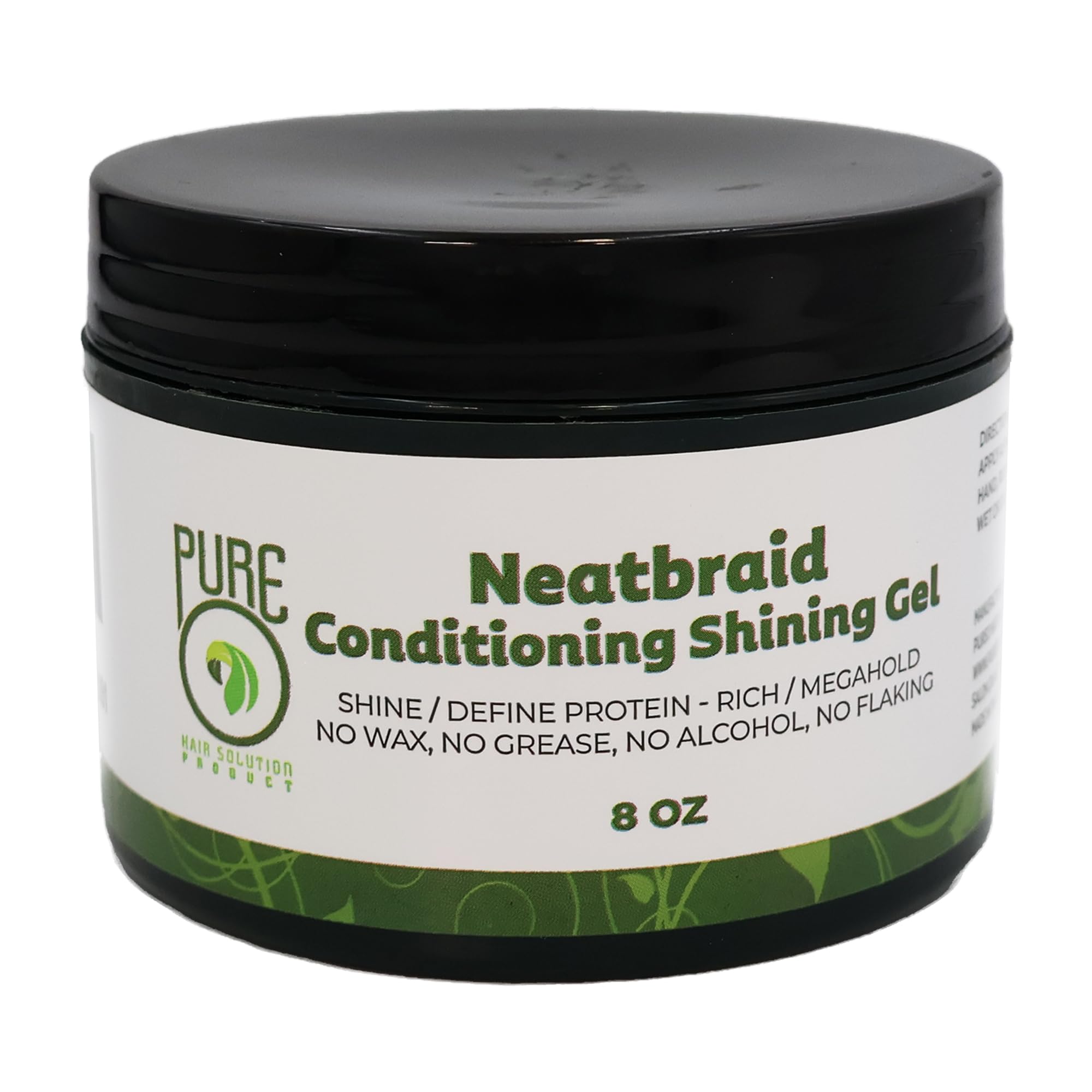 Pure O Hair Solution Product Neatbraid Conditioning Shining Gel 8 oz