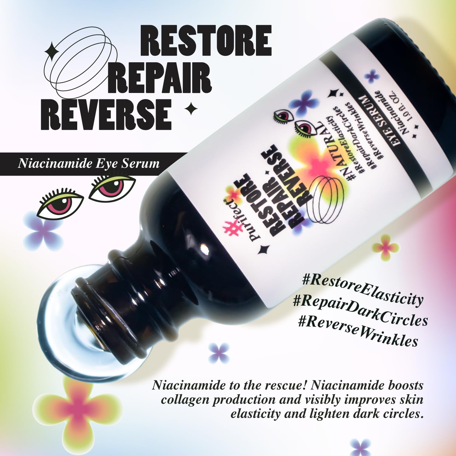 Purifect Niacinamide Serum for Eyes To Restore Elasticity Repair Dark Circles - Thumbnail 2