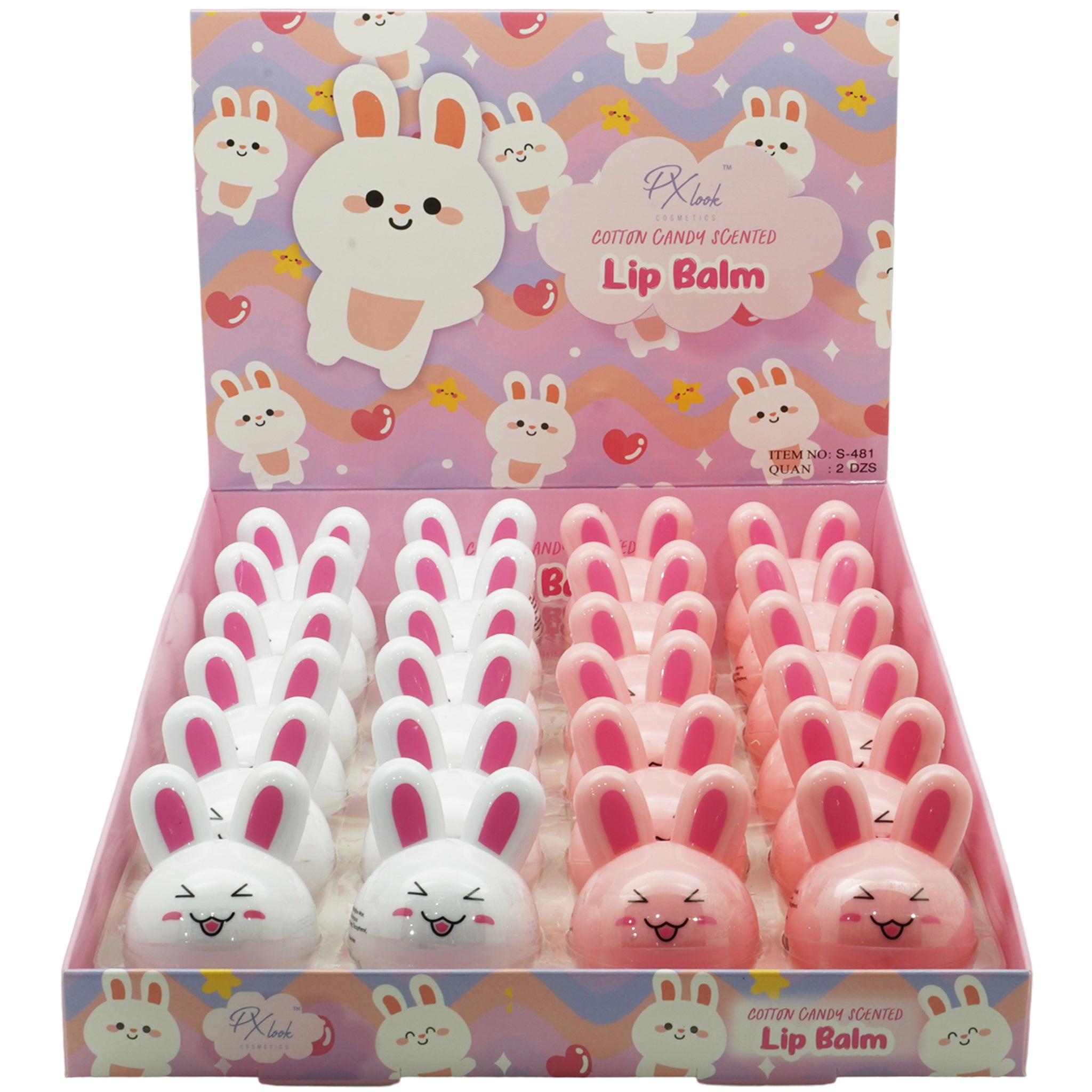 (24-pack) Px Look Cotton Candy Scent Lip Balm