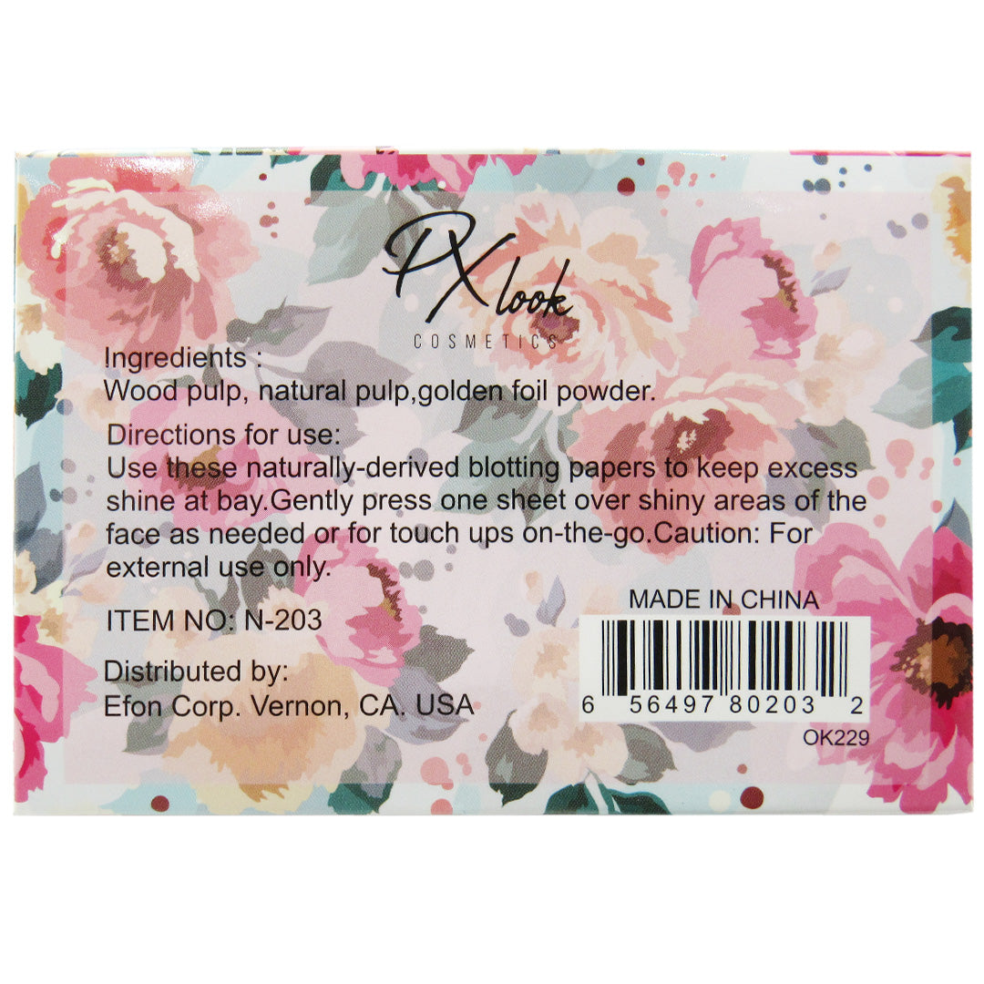 (12-pack) Px Look Golden Foil Powder Oil Blotting Paper - Thumbnail 3