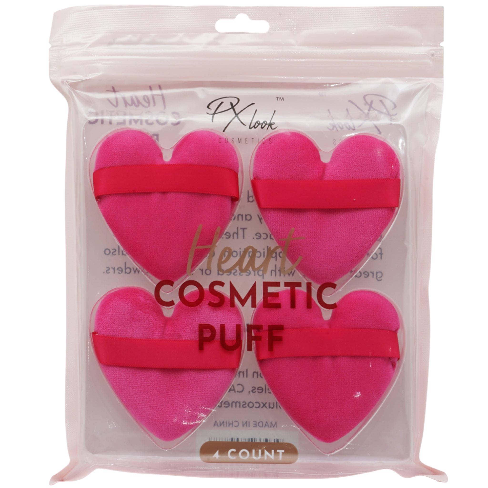 (12-pack) Px Look Heart Cosmetic Puff A