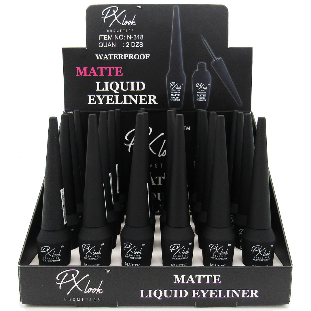 (24-pack) PX look Matte liquid Eyeliner Waterproof