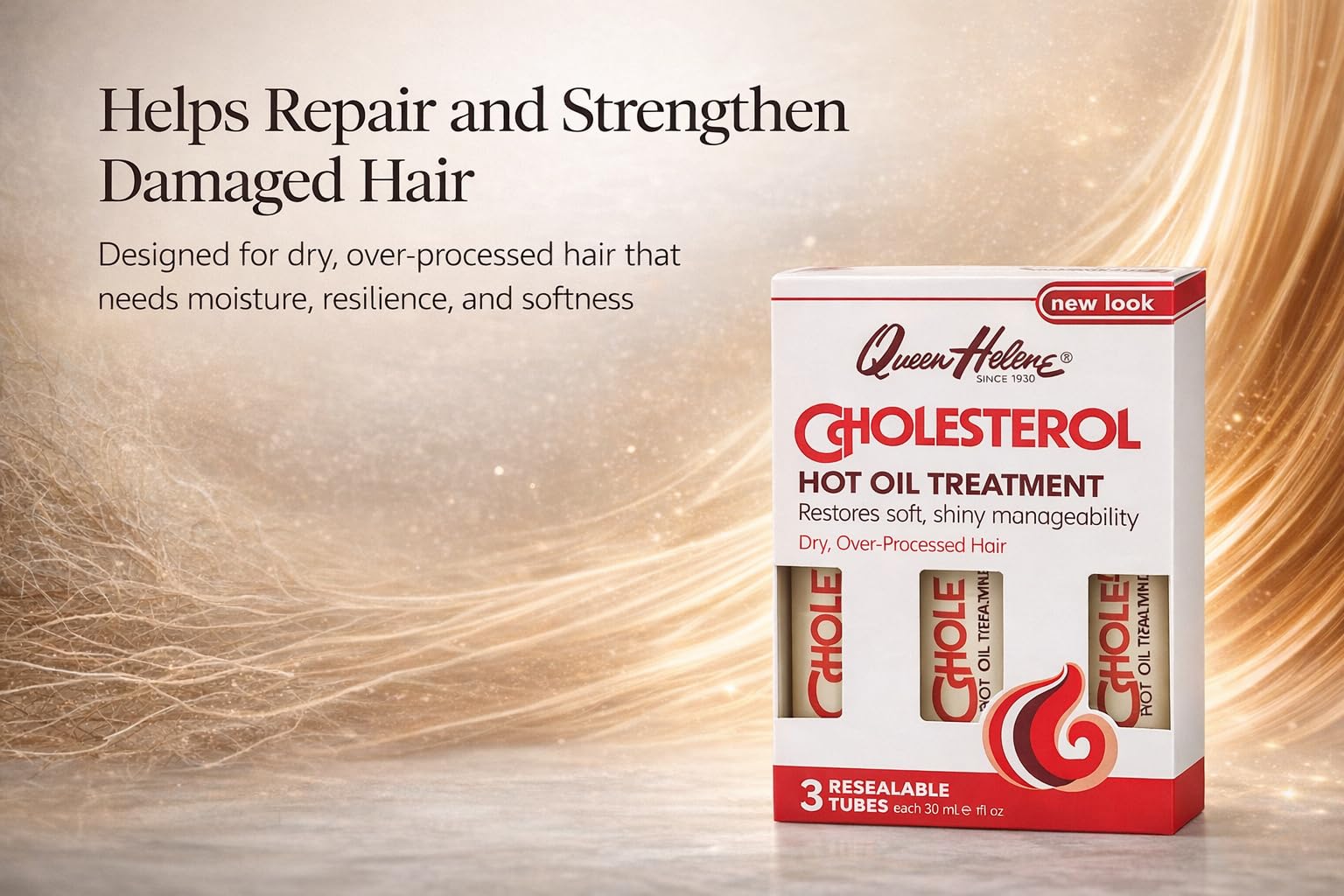 Queen Helene Cholesterol Repairing Moisturizing Hot Oil Hair Treatment 1 Fl Oz - Thumbnail 3