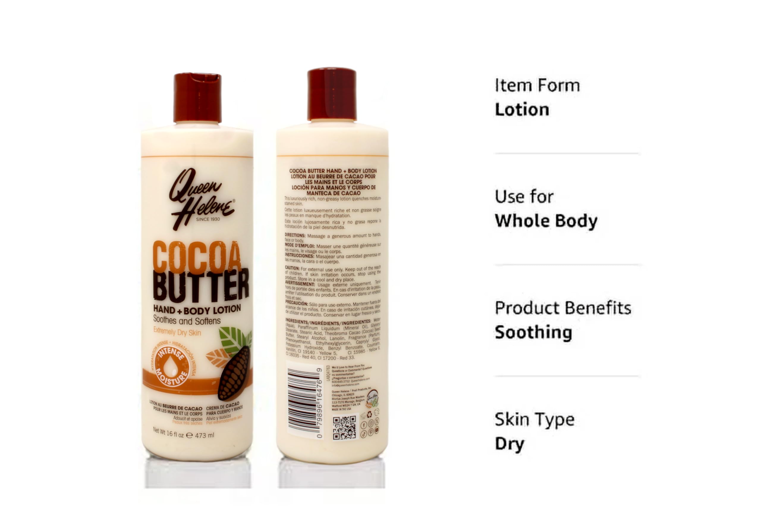 Queen Helene Cocoa Butter Hand Body Lotion 16 oz - Thumbnail 3