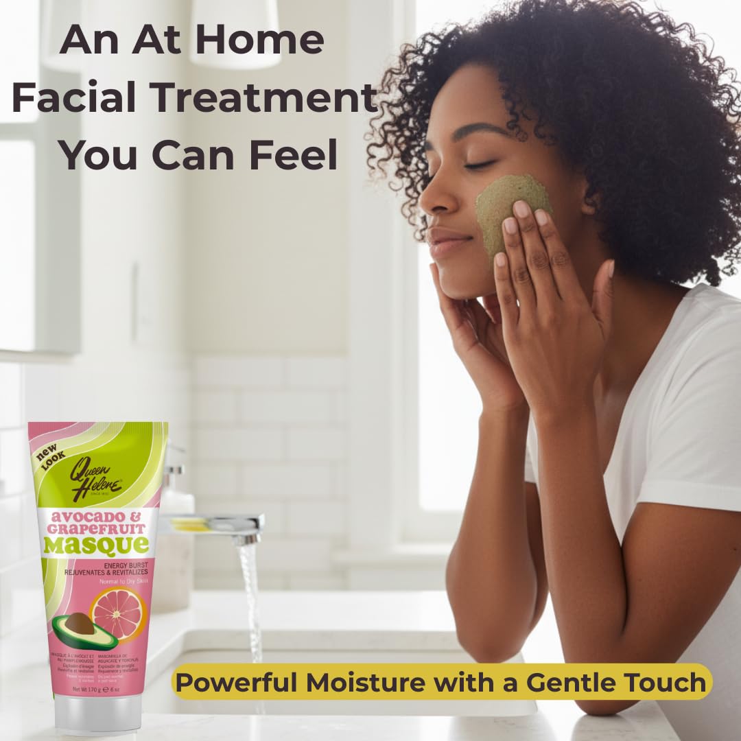 Queen Helene Facial Masque Avocado Grapefruit Refreshing Deep Cleansing Clay