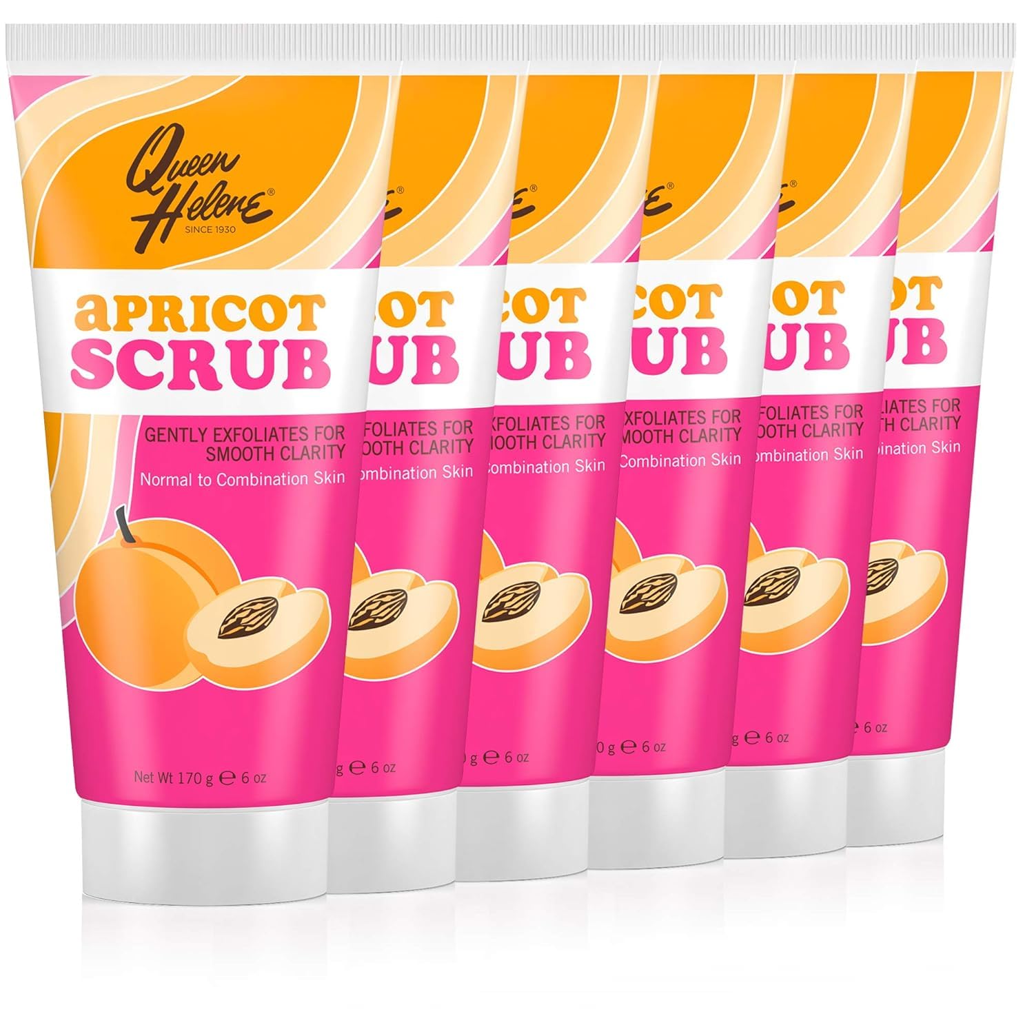 Queen Helene Apricot Facial Scrub Gentle Exfoliating Cleanser for Smooth