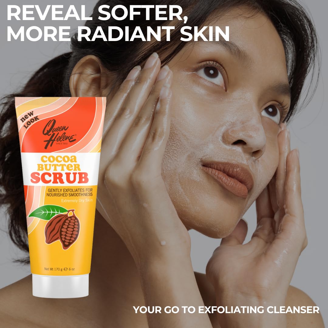 Queen Helene Soothing Cocoa Butter Natural Facial Scrub Tube 6 oz