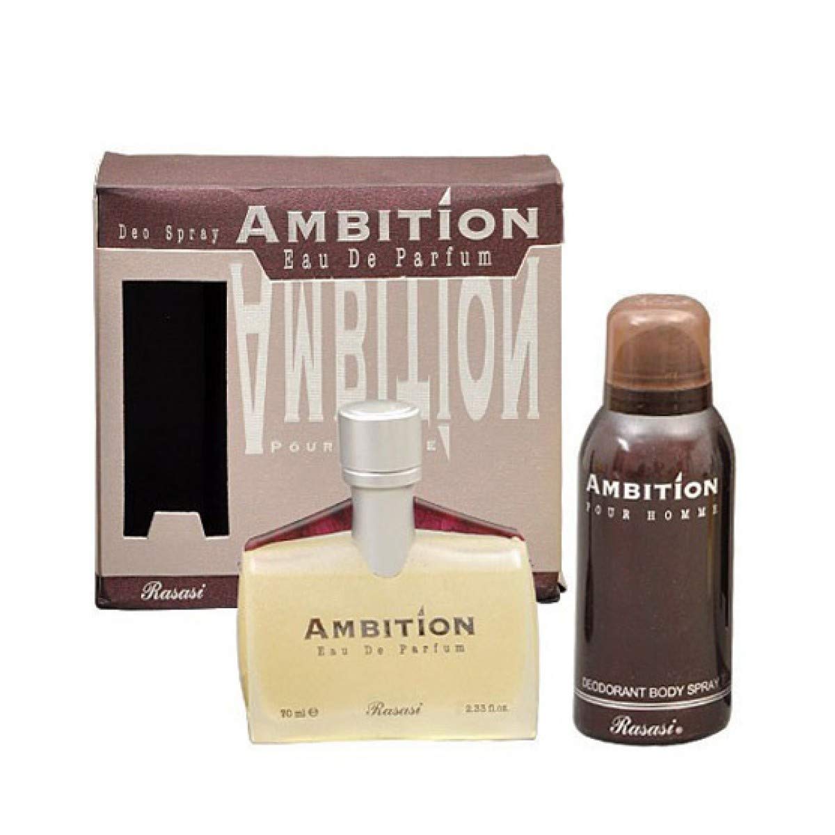 [Set] Rasasi Ambition Ambition Men Deo + Deodorant | Bergamot Floral Spices Musk and