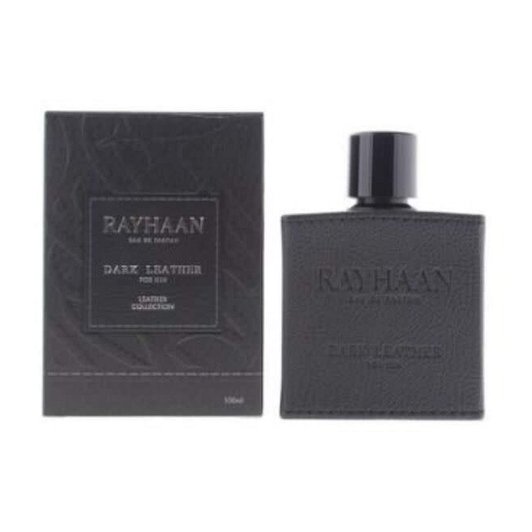 Rayhaan Dark Leather Fragrances 6298044138627 For Men EDP 3.38 oz