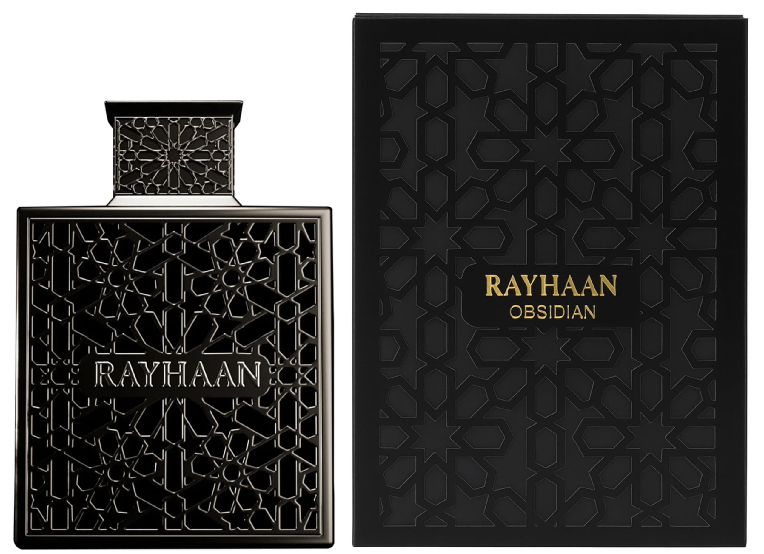 Rayhaan Obsidian Woody Spicy Amber Masculine Long Lasting / For Men EDP 100 ml - Thumbnail 2