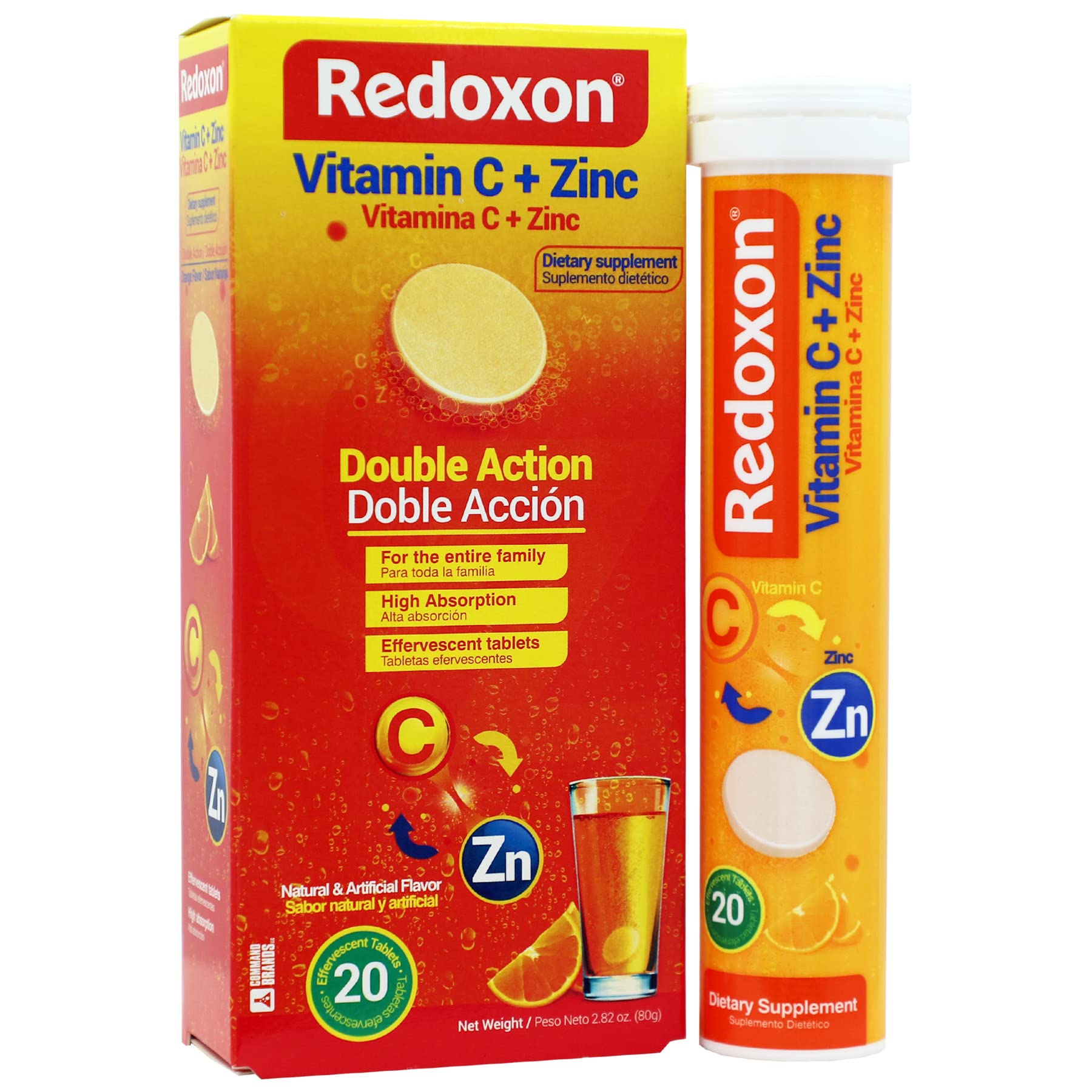 Redoxon Vitamin C + Zinc Effervescent Tablets of Vitamin C and Zinc Helps - Thumbnail 2