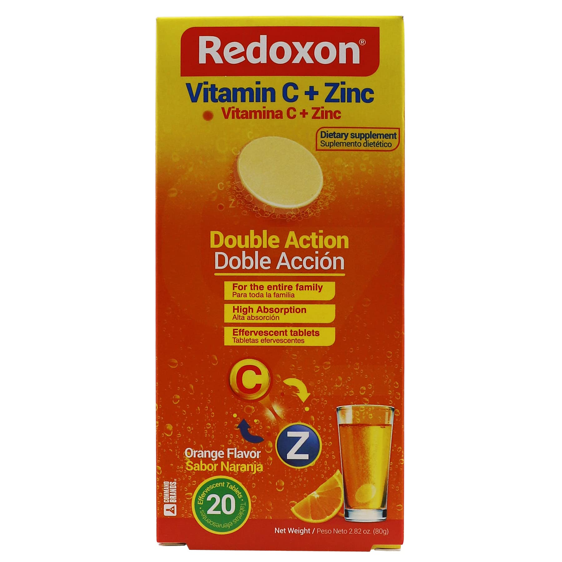 Redoxon Vitamin C + Zinc Effervescent Tablets of Vitamin C and Zinc Helps