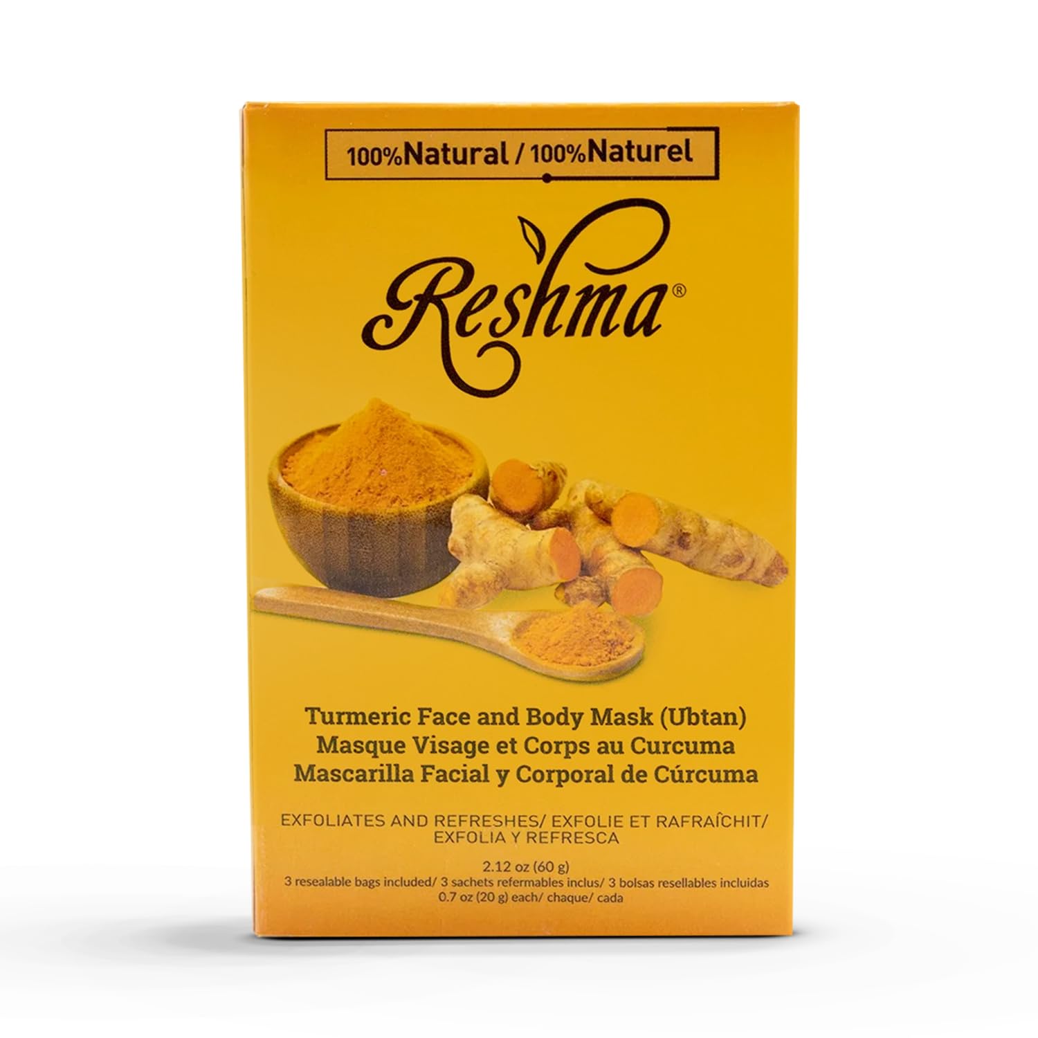 Reshma Beauty Turmeric Face Mask | All Natural Ingredients Barley Seed Gram - Thumbnail 2