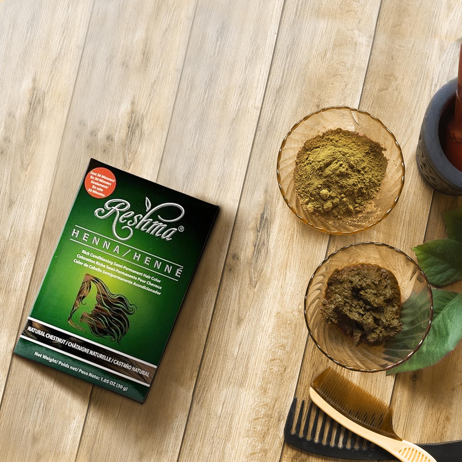 30 Minute Henna Hair Dye Soft Shiny Hair Henna Hair Color Dye 100% Gray - Thumbnail 2