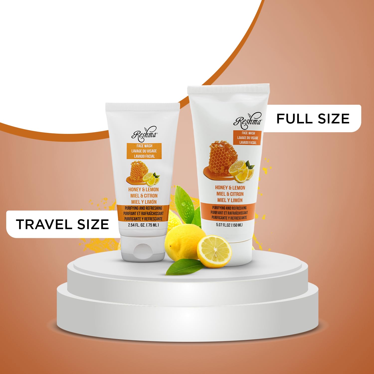 Reshma Beauty Travel Size Honey Lemon Face Wash for All Skin Types Cleanser for - Thumbnail 2