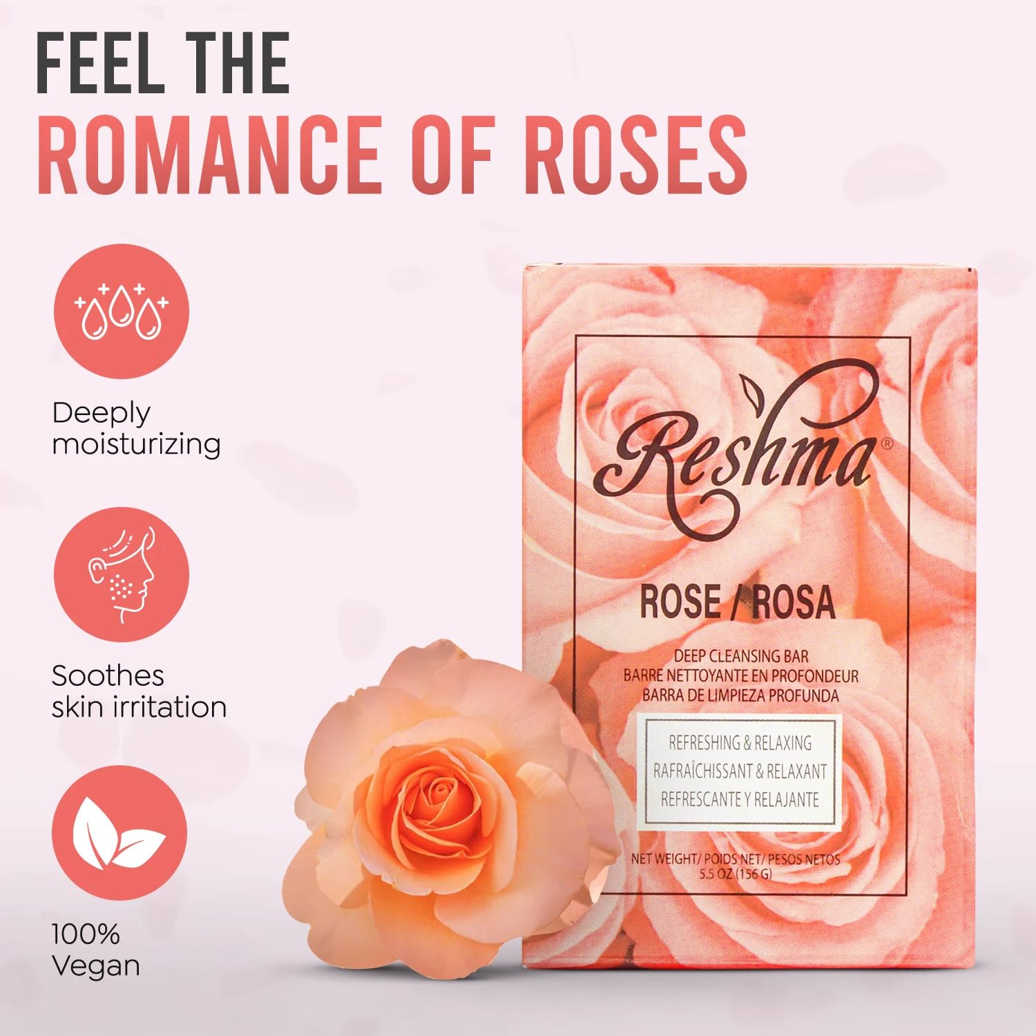 Reshma Rose Bar Soap 5.5 oz