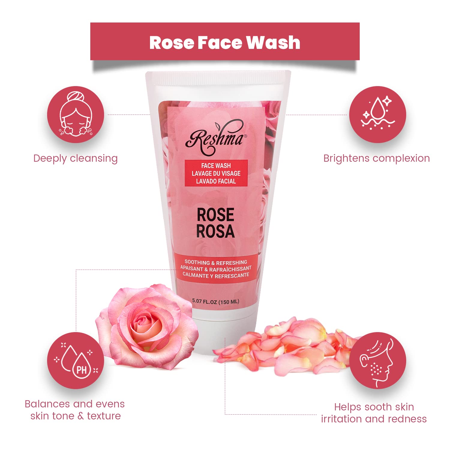 Reshma Rose Face Wash 5.07 oz - Thumbnail 2