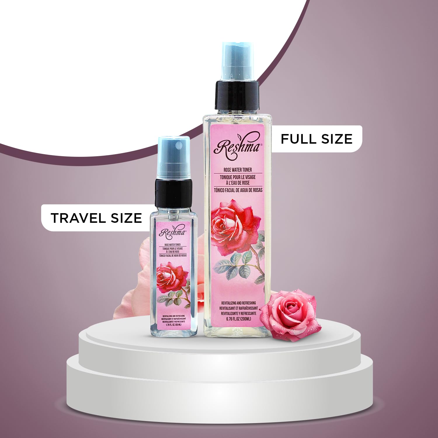 Reshma Beauty Travel Size Rose Water Toner Hydrating Mist for All Skin and Hair - Thumbnail 2