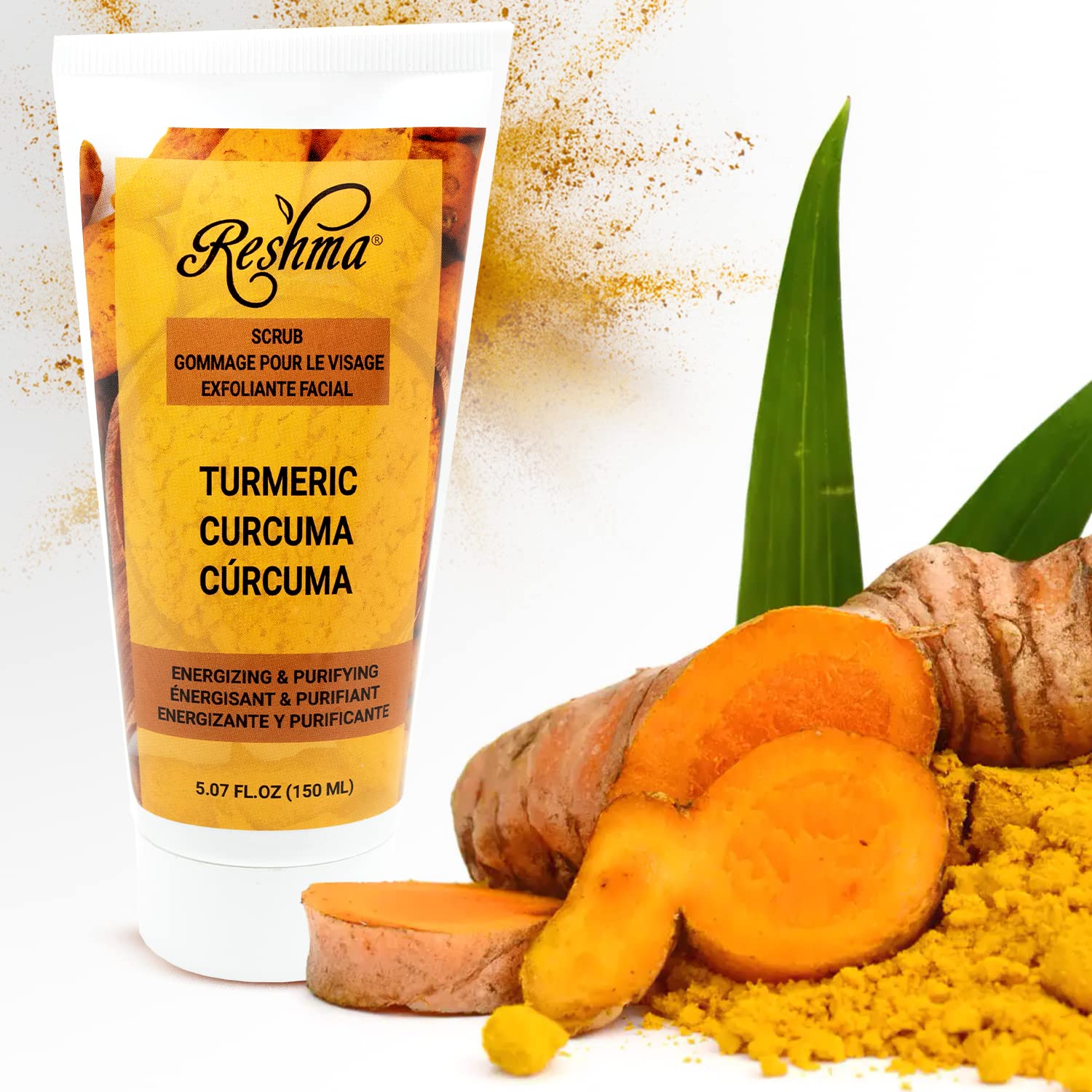 Reshma Natural Turmeric Scrub for Glowing Skin Gentle Soothing Skin Exfoliate