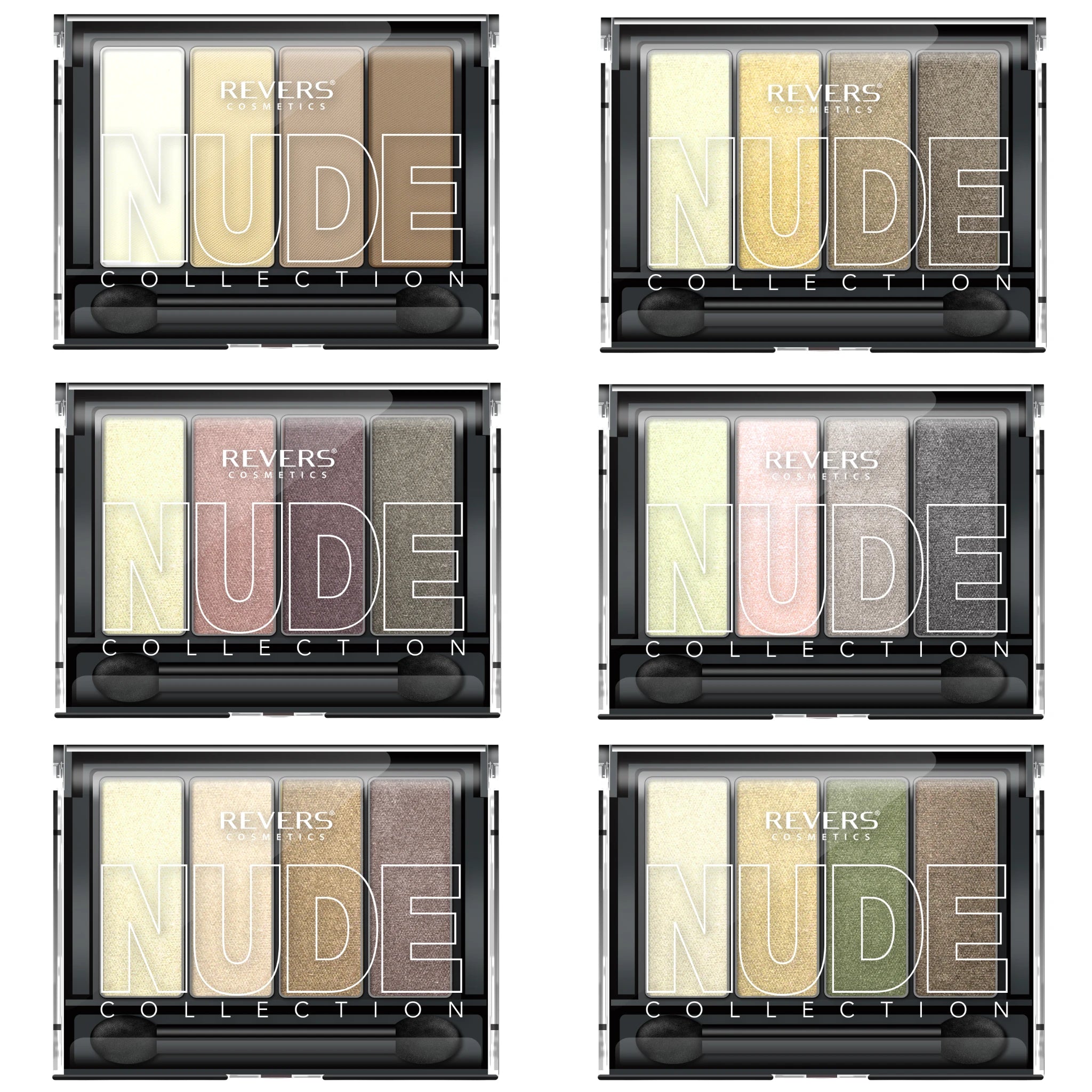 (12-pack) Revers Cosmetics Gallant Nude Eyeshadow Set II - Thumbnail 2
