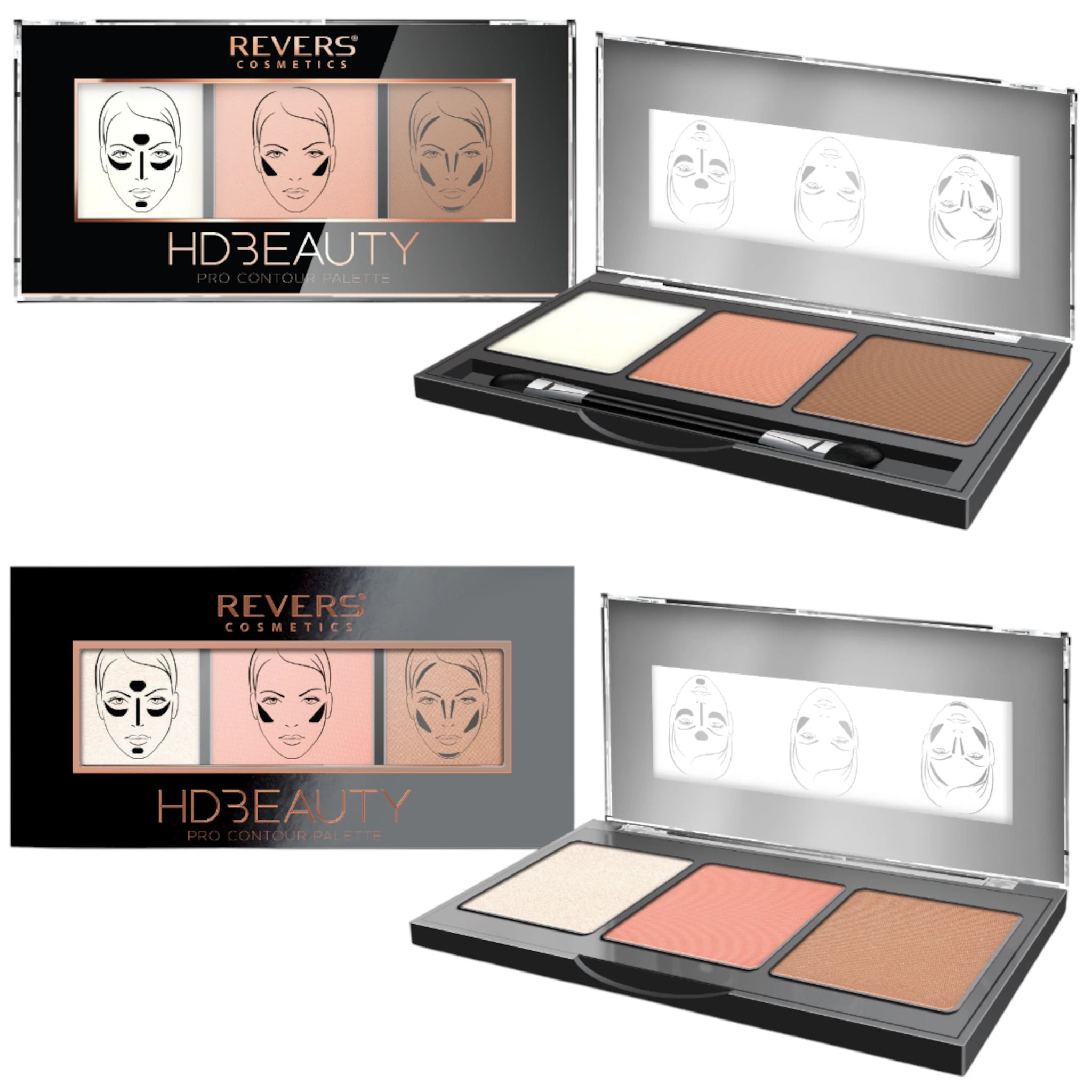 (12-pack) Revers Cosmetics Hd Beauty Pro Contour Palette - Thumbnail 2