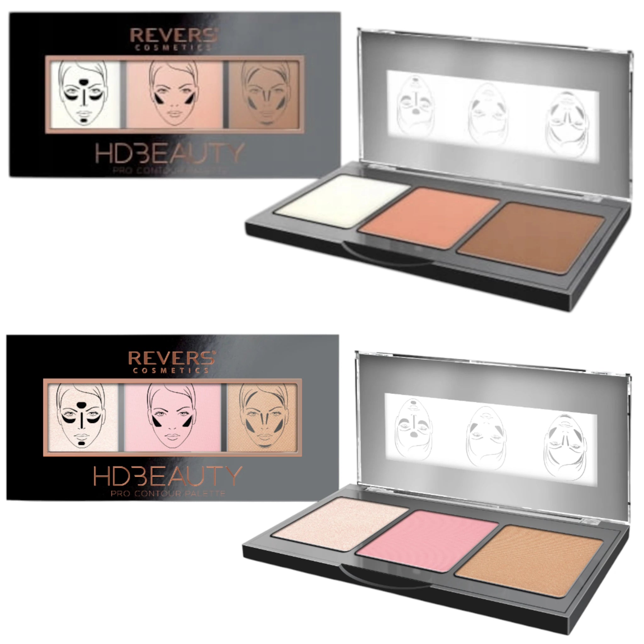 (12-pack) Revers Cosmetics Hd Beauty Pro Contour Palette - Thumbnail 3