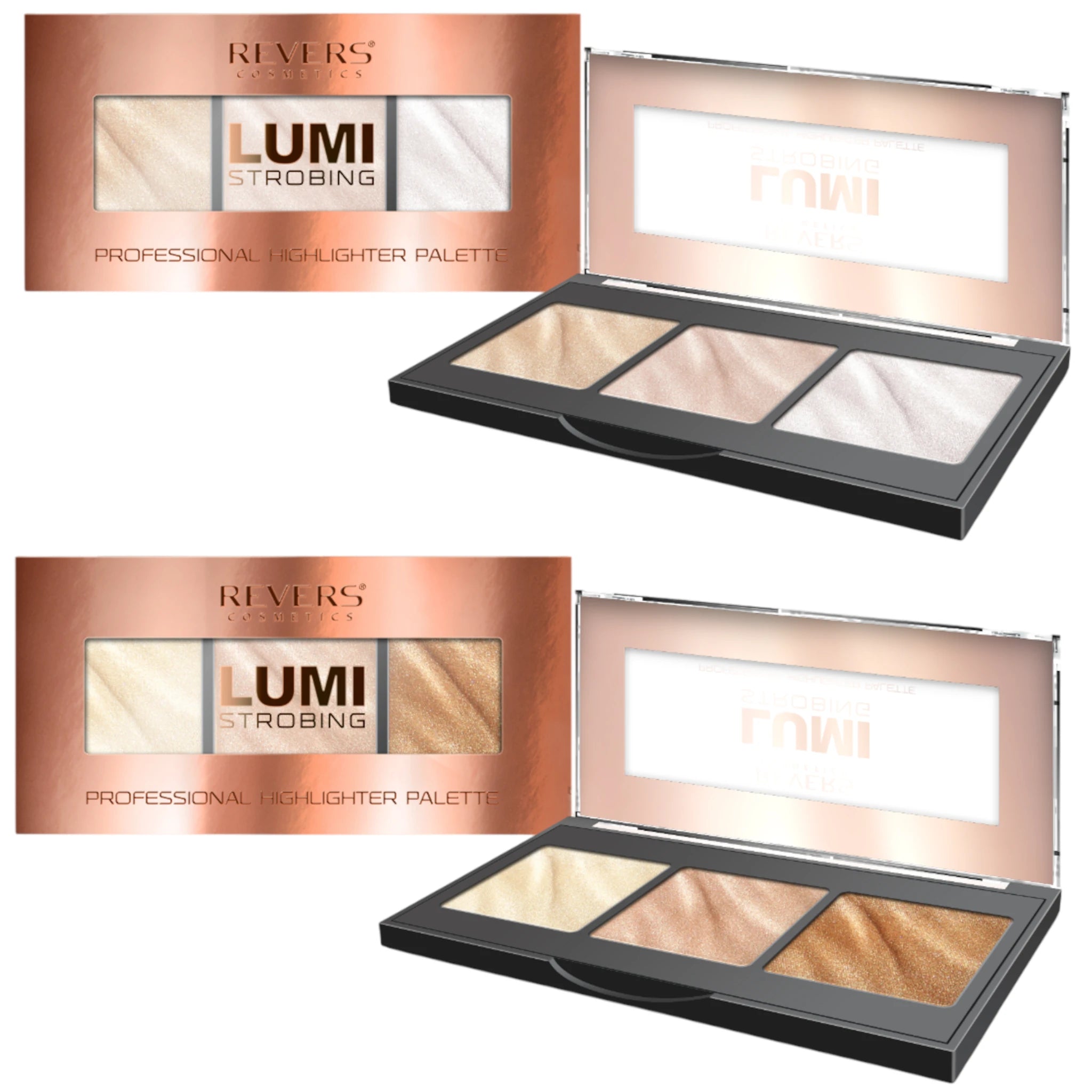 (12-pack) Revers Cosmetics Lumi Strobing Highlighter Palette - Thumbnail 3