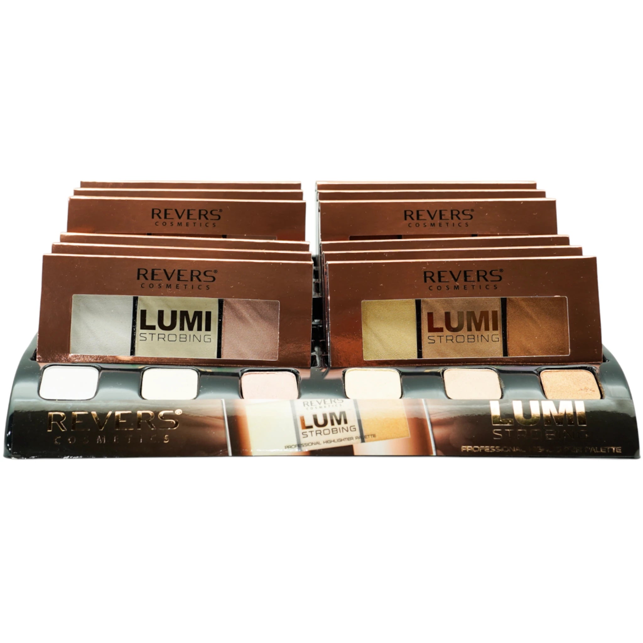 (12-pack) Revers Cosmetics Lumi Strobing Highlighter Palette