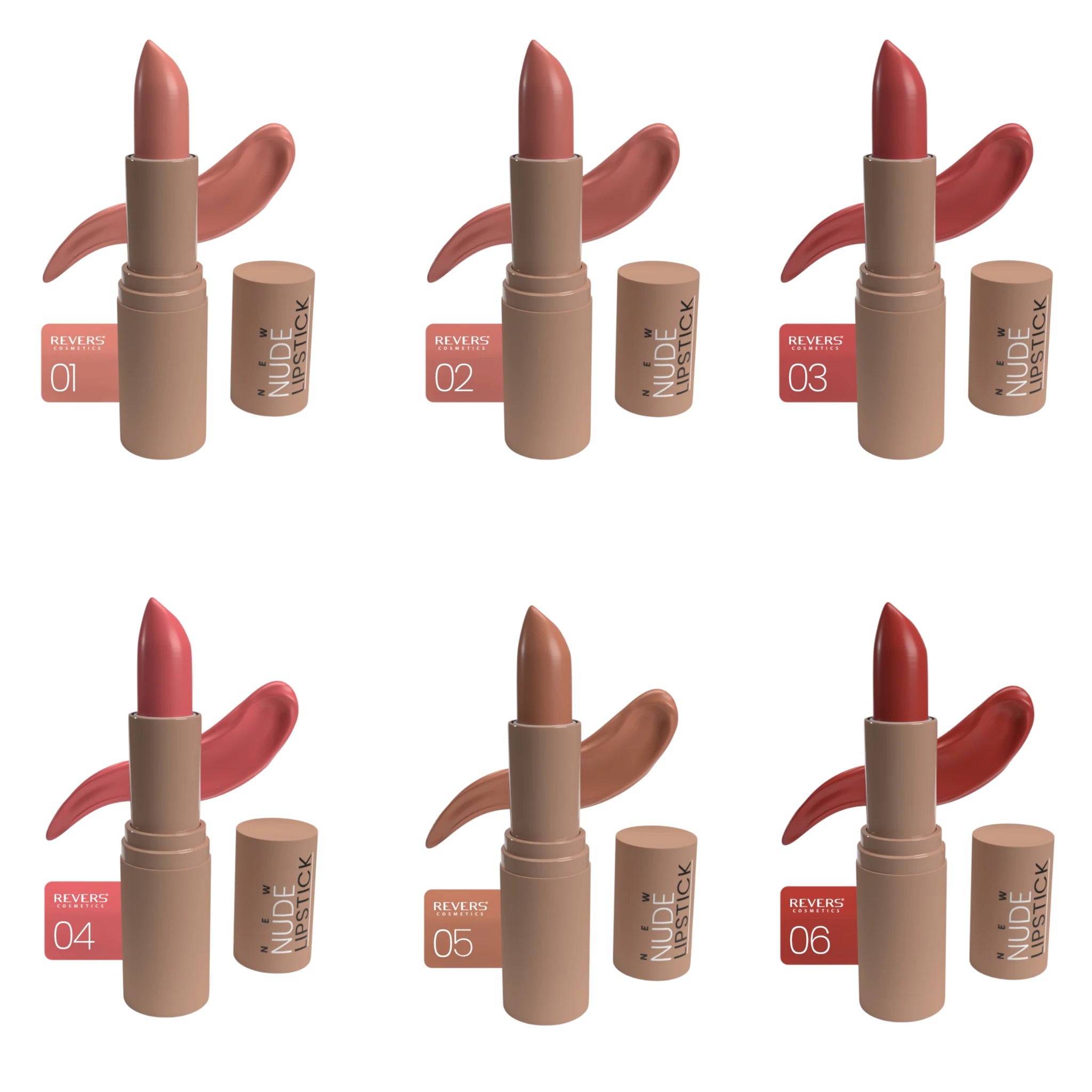 (24-pack) Revers Cosmetics New Nude Lipstick + 6 Tester - Thumbnail 2