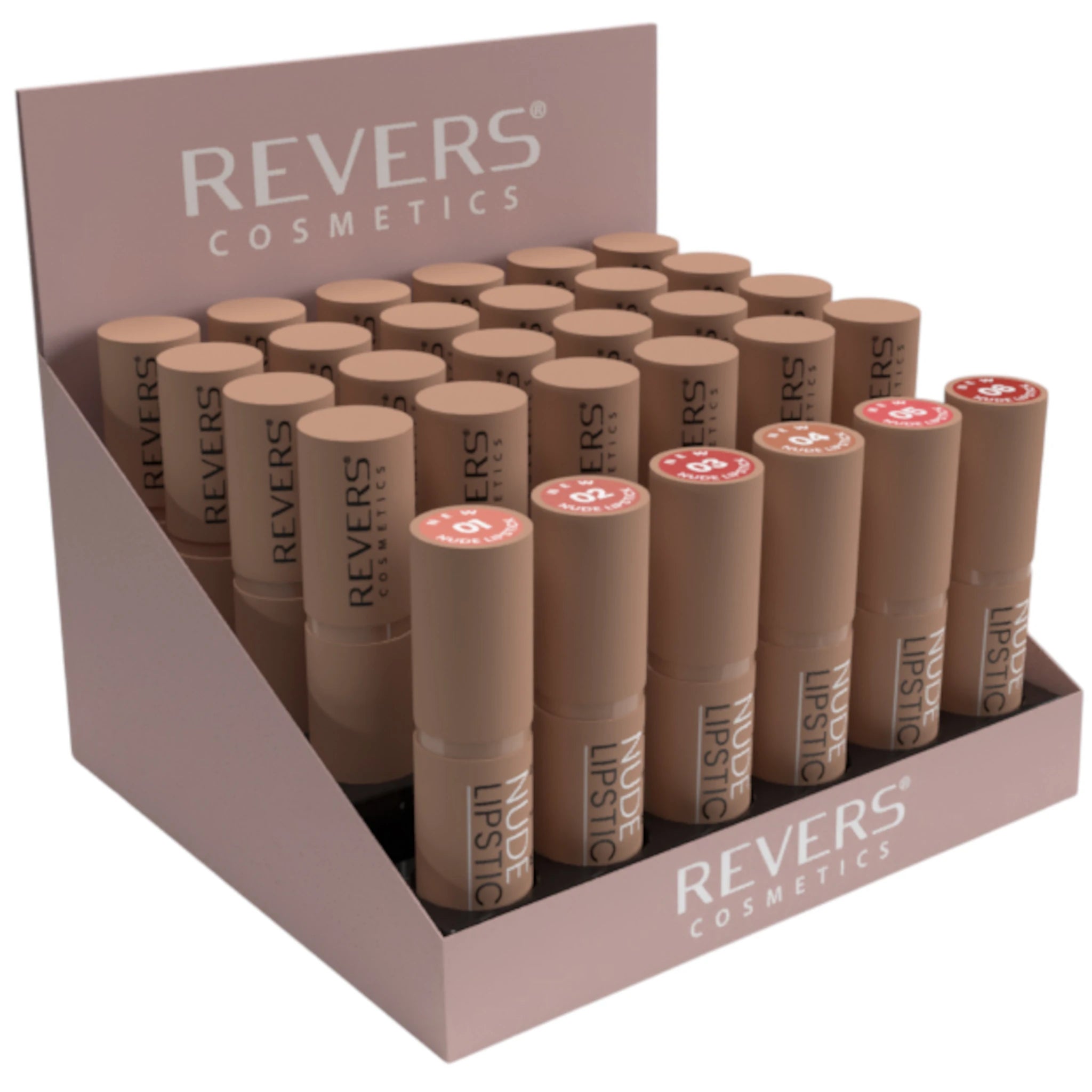 (24-pack) Revers Cosmetics New Nude Lipstick + 6 Tester - Thumbnail 3