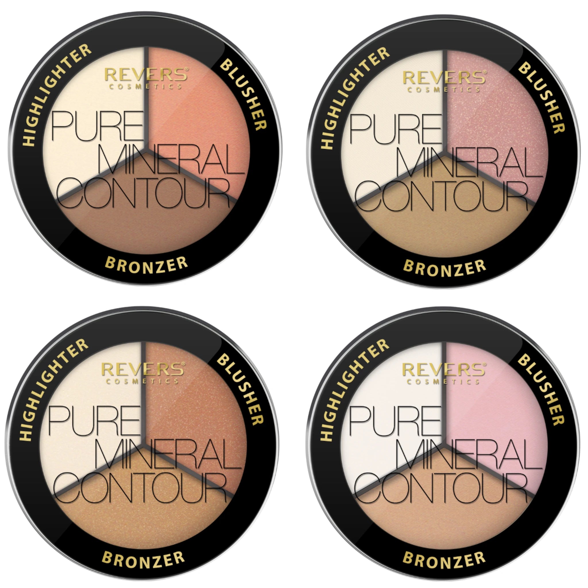 (24-pack) Revers Cosmetics Pure Mineral Face Contour Palette - Thumbnail 2