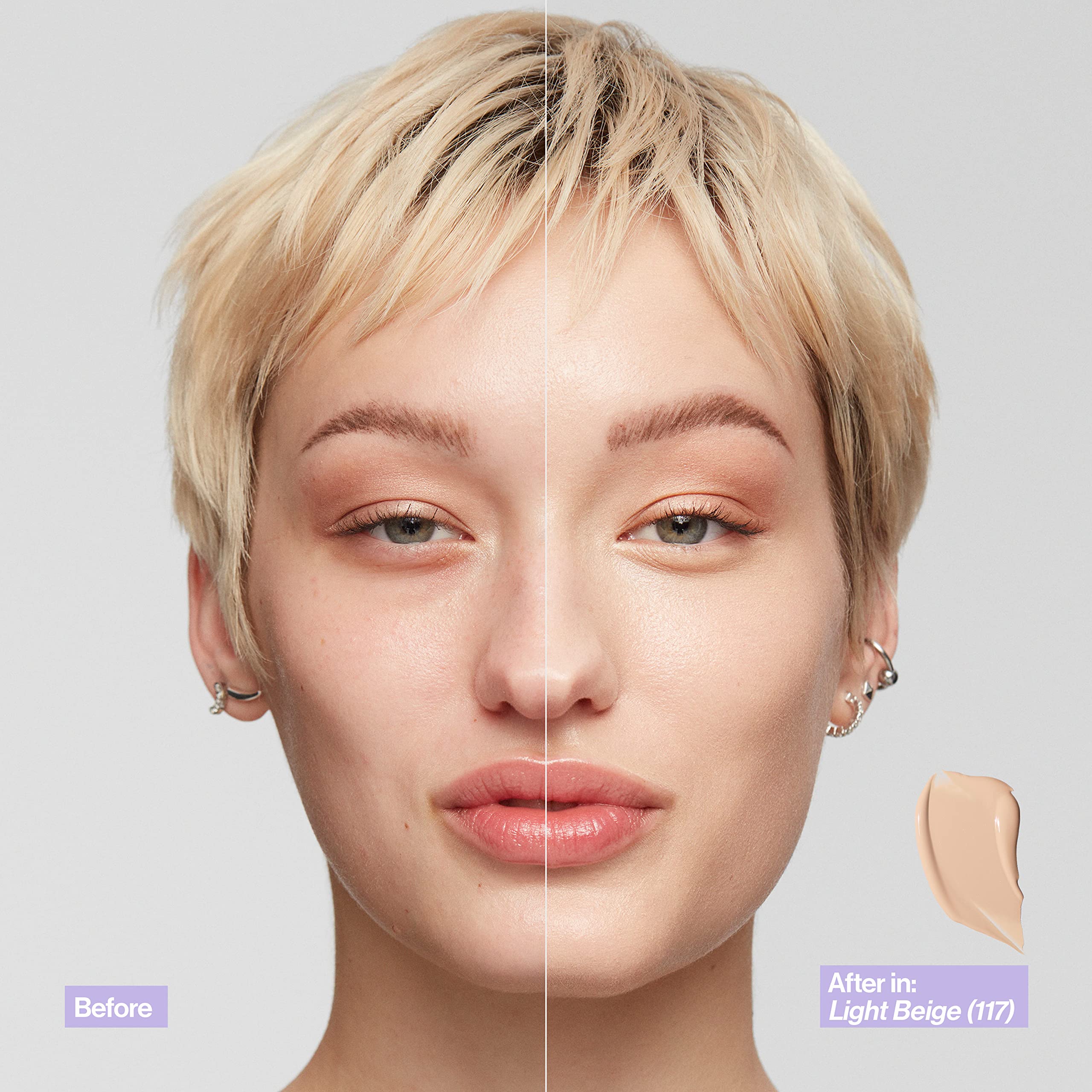 (12-pack) Revlon Illuminance Skin-Caring Liquid Foundation, Hyaluronic Acid, Hydrating and Nourishing Formula with Medium Coverage, 105 Cream Ivory, 1 fl oz - Thumbnail 3