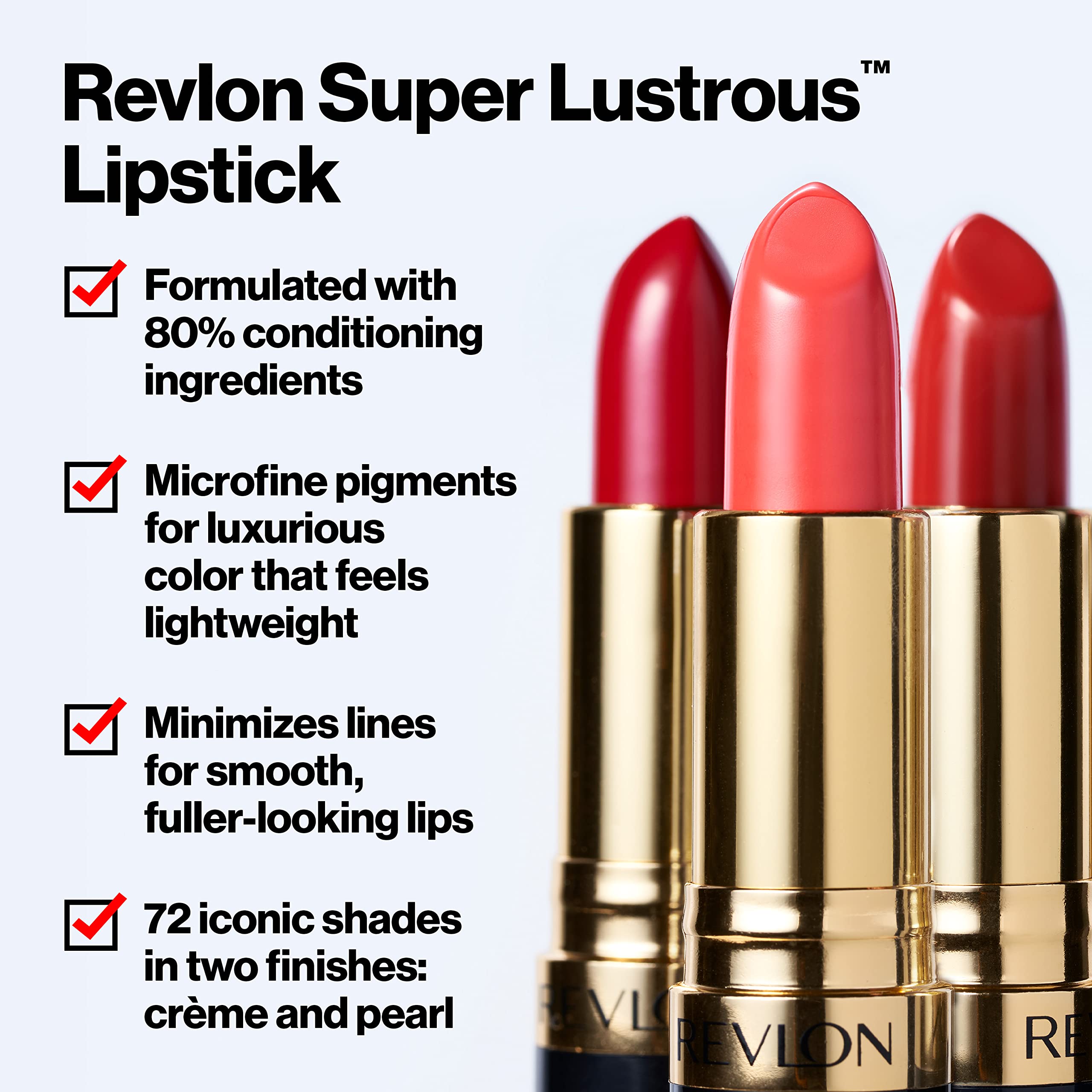 (12-pack) Revlon Super Lustrous Lipstick, Creamy Formula For Soft, Fuller-Looking Lips, Moisturized Feel, Ruby Attitude, 0.15 oz - Thumbnail 2