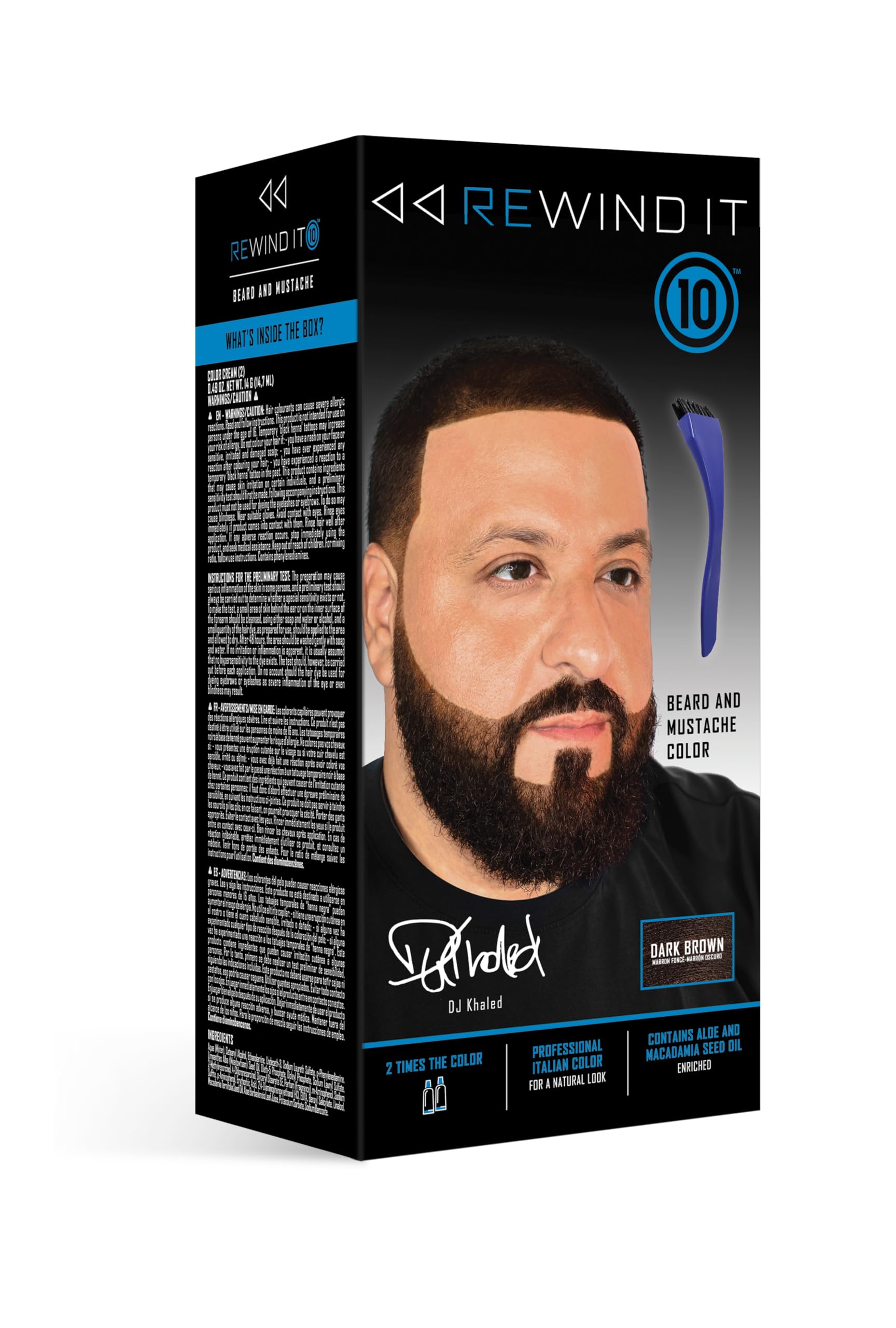 Rewind It 10 Dark Brown Beard and Mustache Color