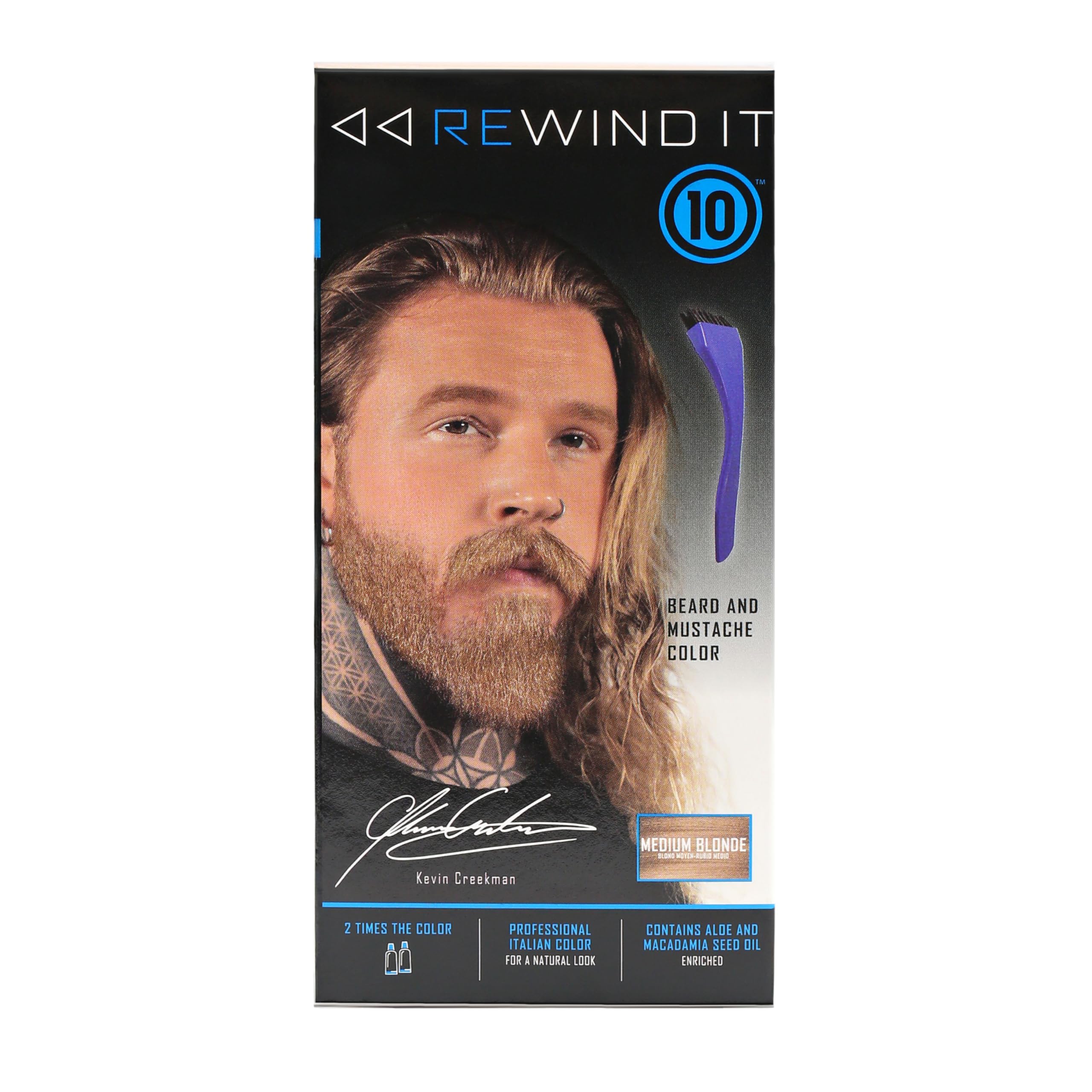 Rewind It 10 Medium Blonde Beard and Mustache Color - Thumbnail 3