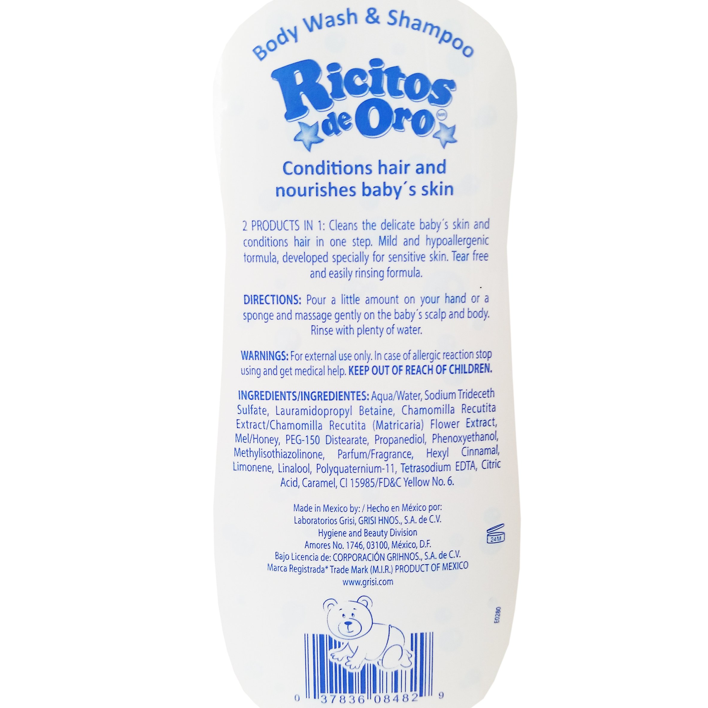 Ricitos de Oro 2 In 1 Baby Hair Body Wash Hypoallergenic Tear Free Body Wash - Thumbnail 3